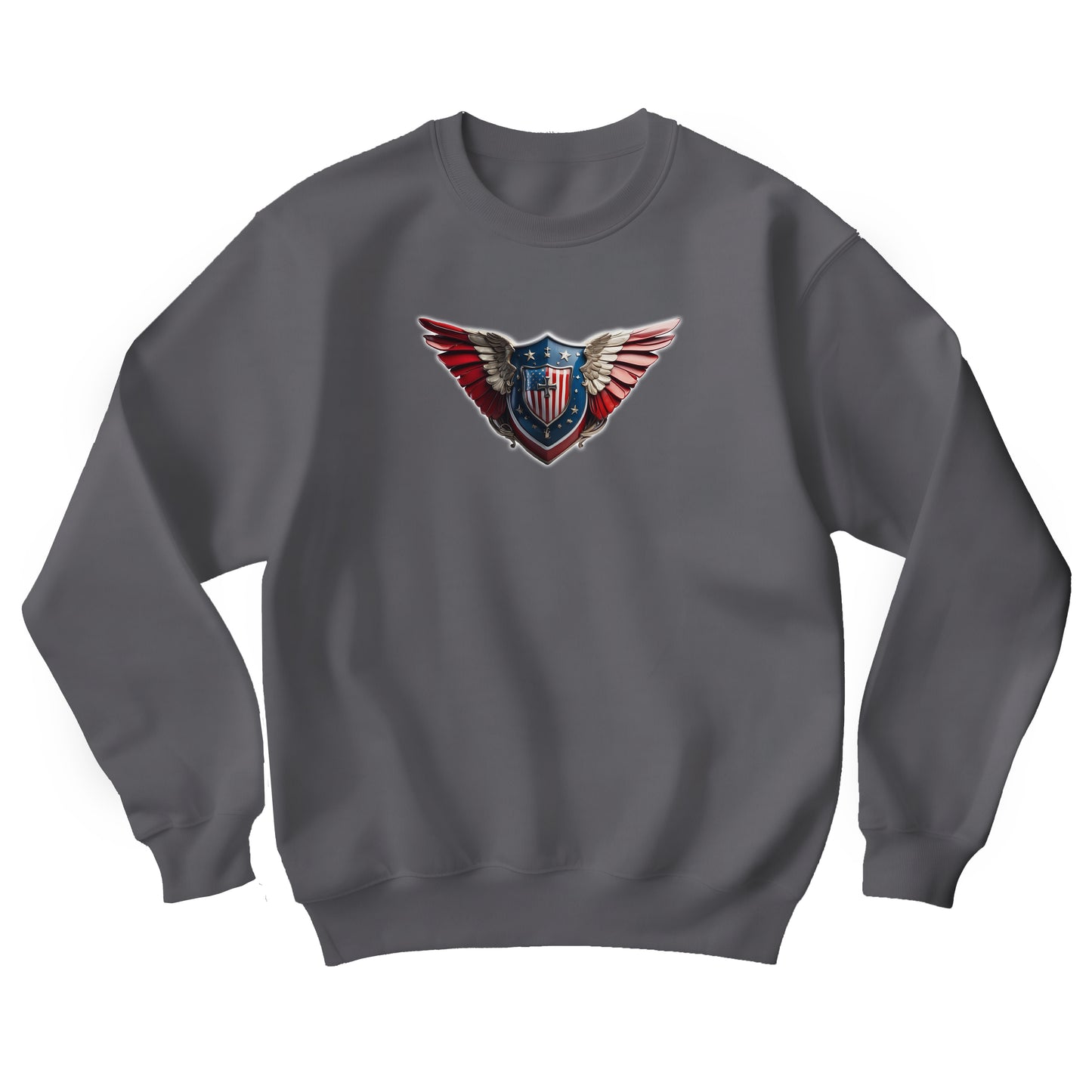 3D Winged Shield Unisex Heavy Blend™ Crewneck Sweatshirt