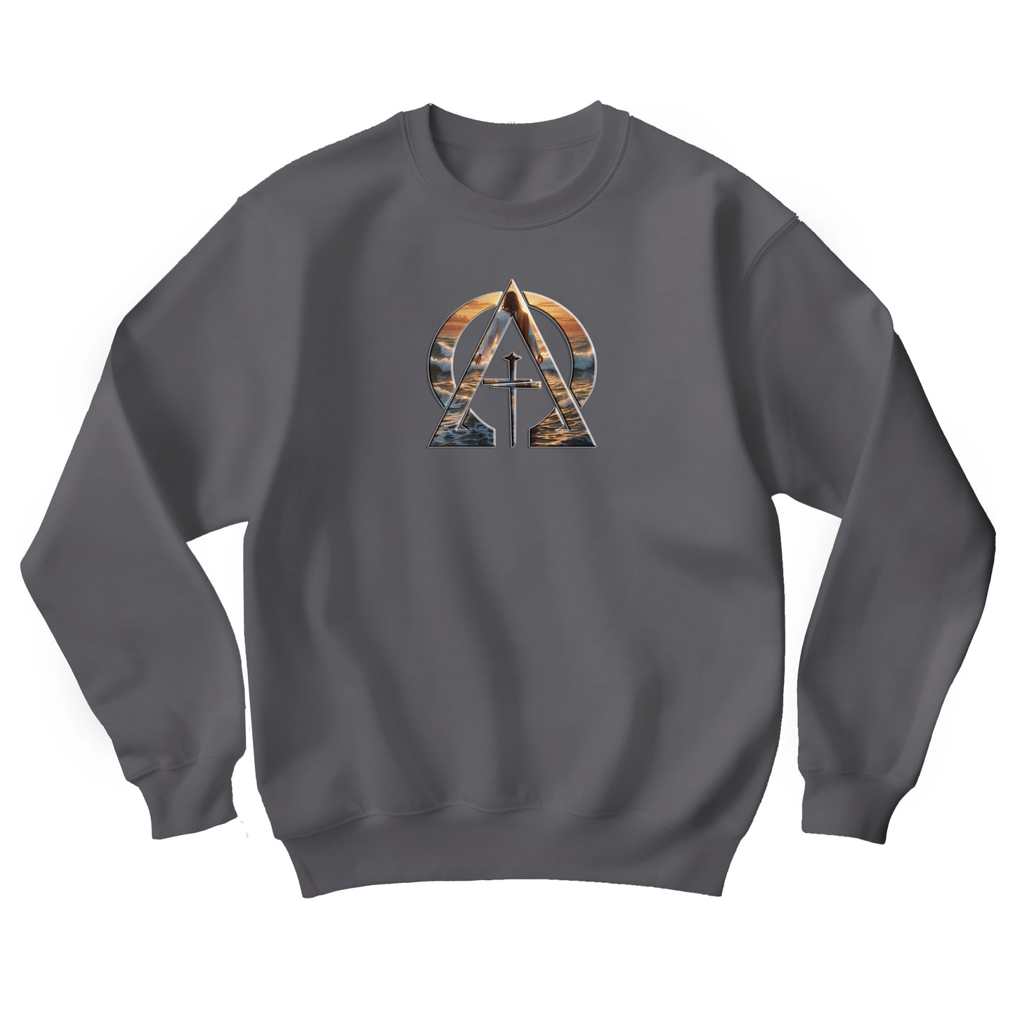 Alpha & Omega Divine Walking on Water Unisex Heavy Blend™ Crewneck Sweatshirt