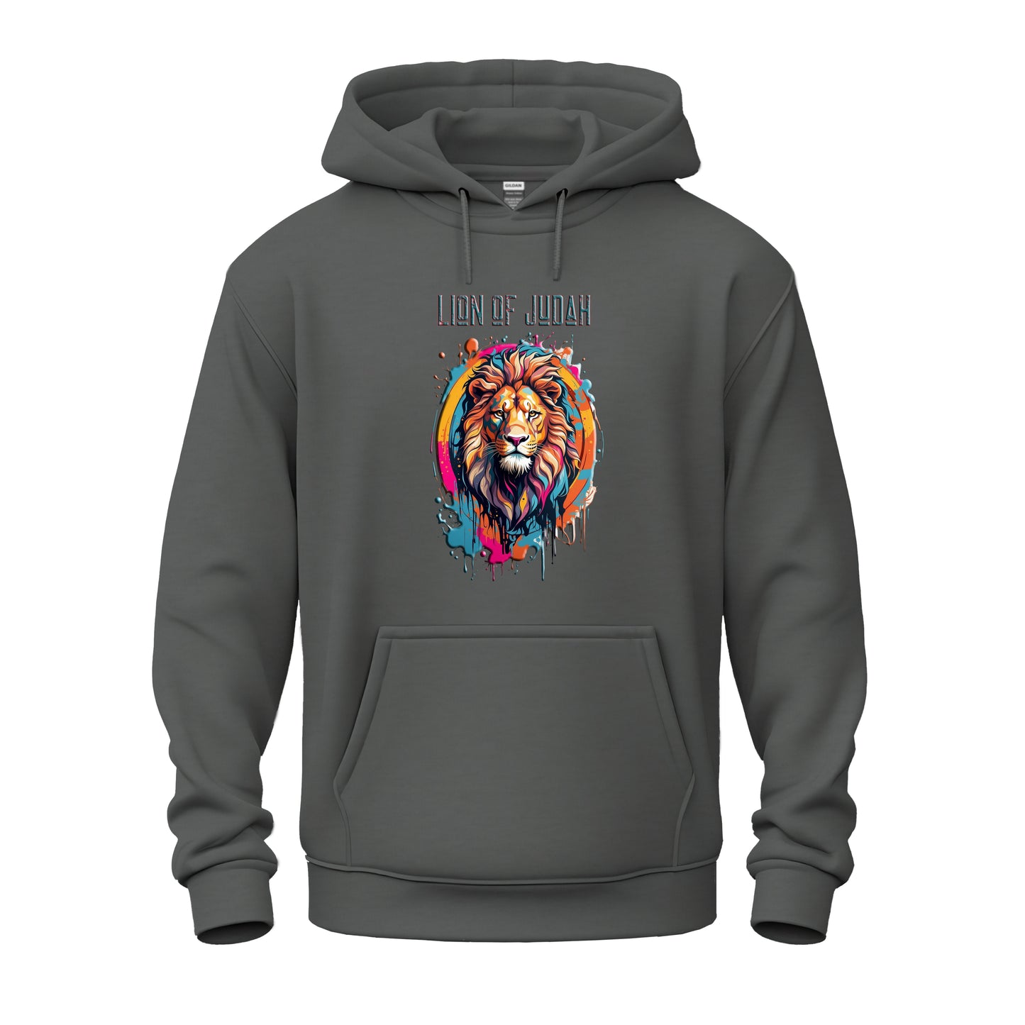 Graffiti Drip Lion Of Judah Logo Unisex Heavy Blend™ Hooded Sweatshirt