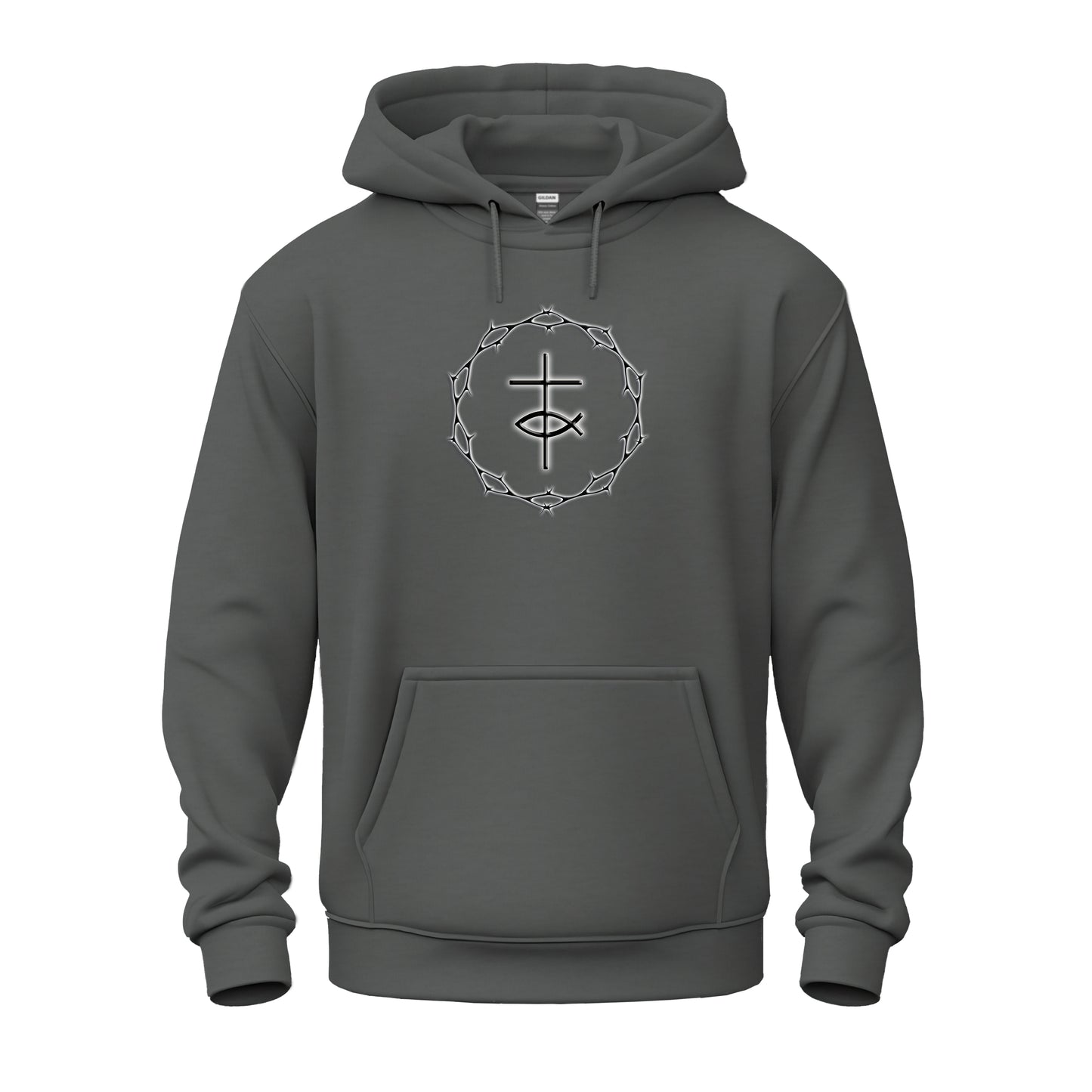 Circle of Thorn with Cross & Fish logo Unisex Heavy Blend™ Hooded Sweatshirt