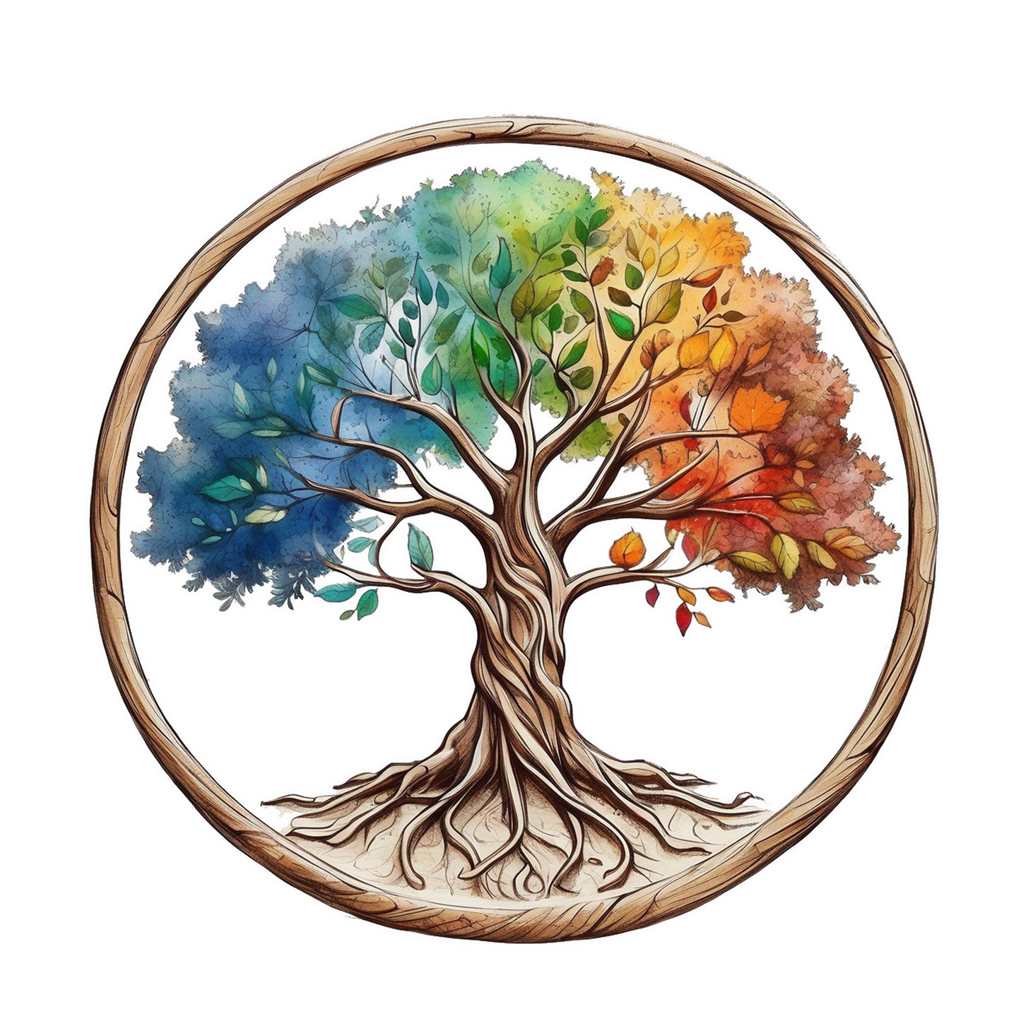 Colorful Tree of Life Unisex Heavy Blend™ Crewneck Sweatshirt