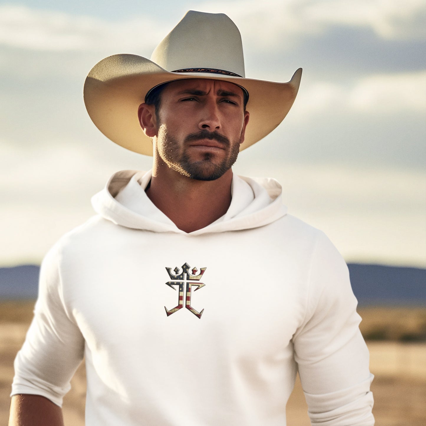 Jesus Christ Is King In The USA Vintage Unisex Heavy Blend™ Hooded Sweatshirt