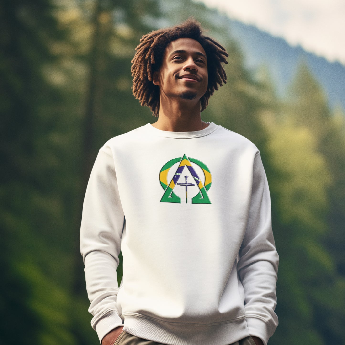 Alpha & Omega Brazil Unisex Heavy Blend™ Crewneck Sweatshirt