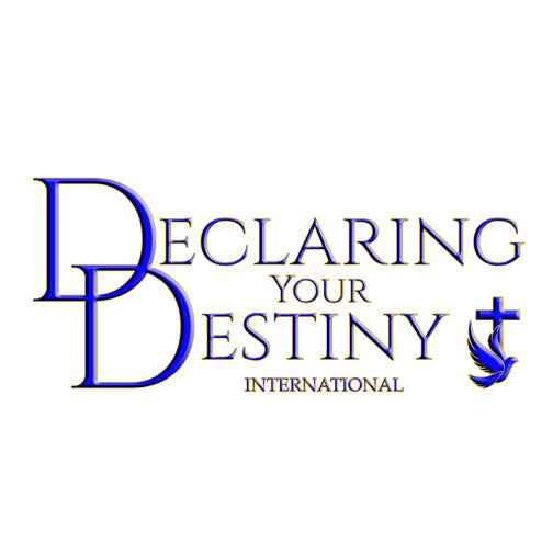 DYD  2 Sided Full-Zip Hooded Sweatshirt featuring the Blue/Gold Declaring Your Destiny logo