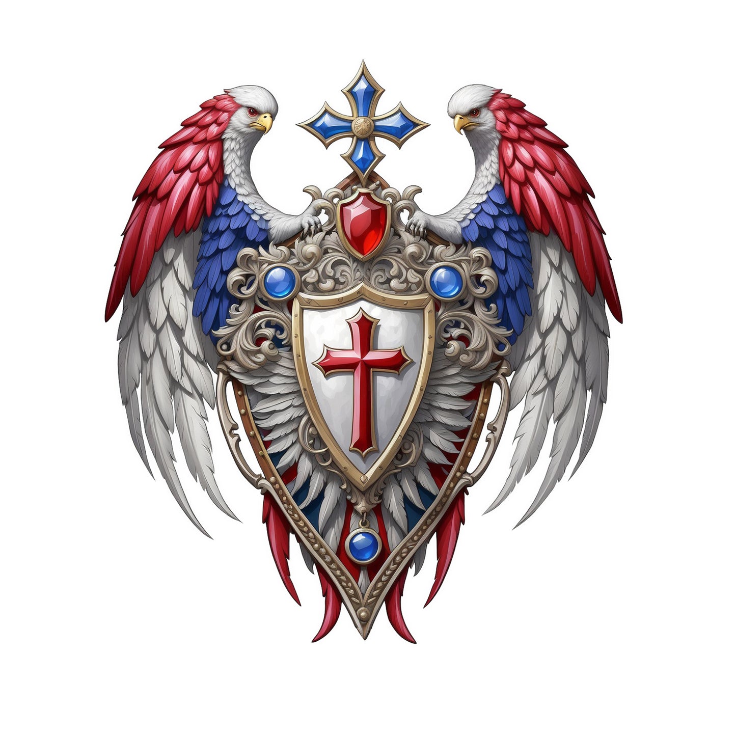 Winged Guardians of Faith Unisex Heavy Blend™ Hooded Sweatshirt