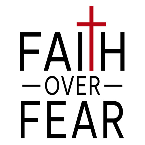 Faith Over Fear Christian V-Neck Tee