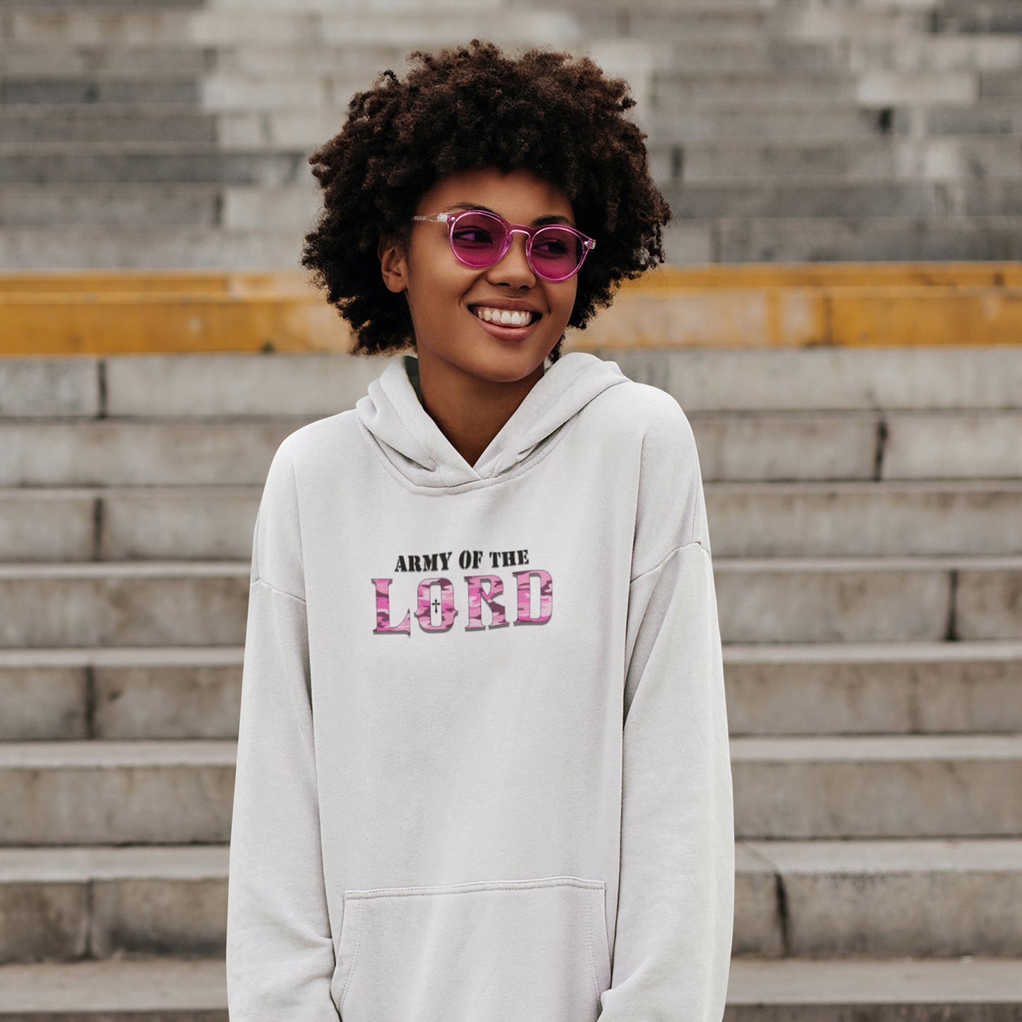 Army Of The Lord Pink Camo Unisex Heavy Blend™ Hooded Sweatshirt
