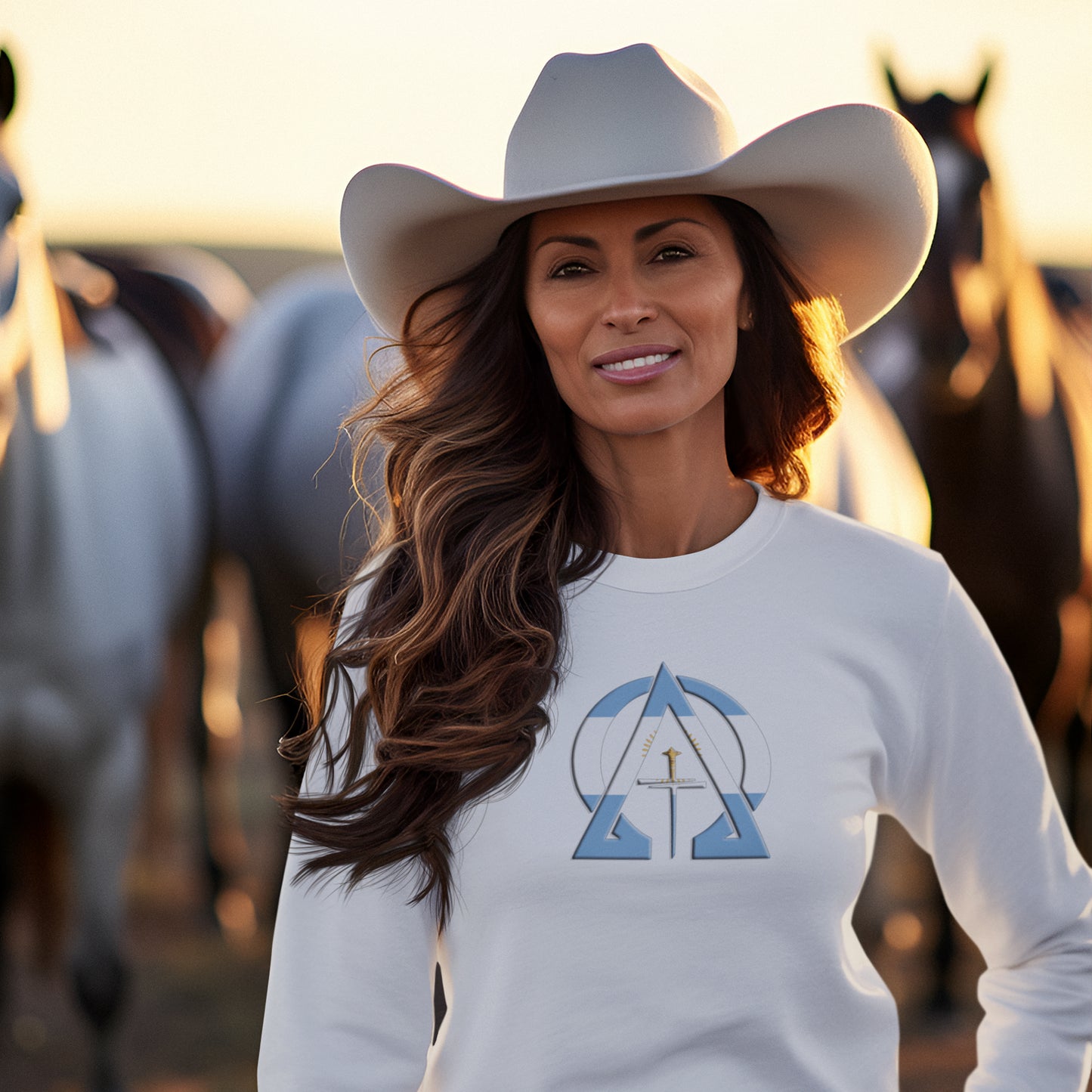 Alpha & Omega Argentina Unisex Heavy Blend™ Crewneck Sweatshirt