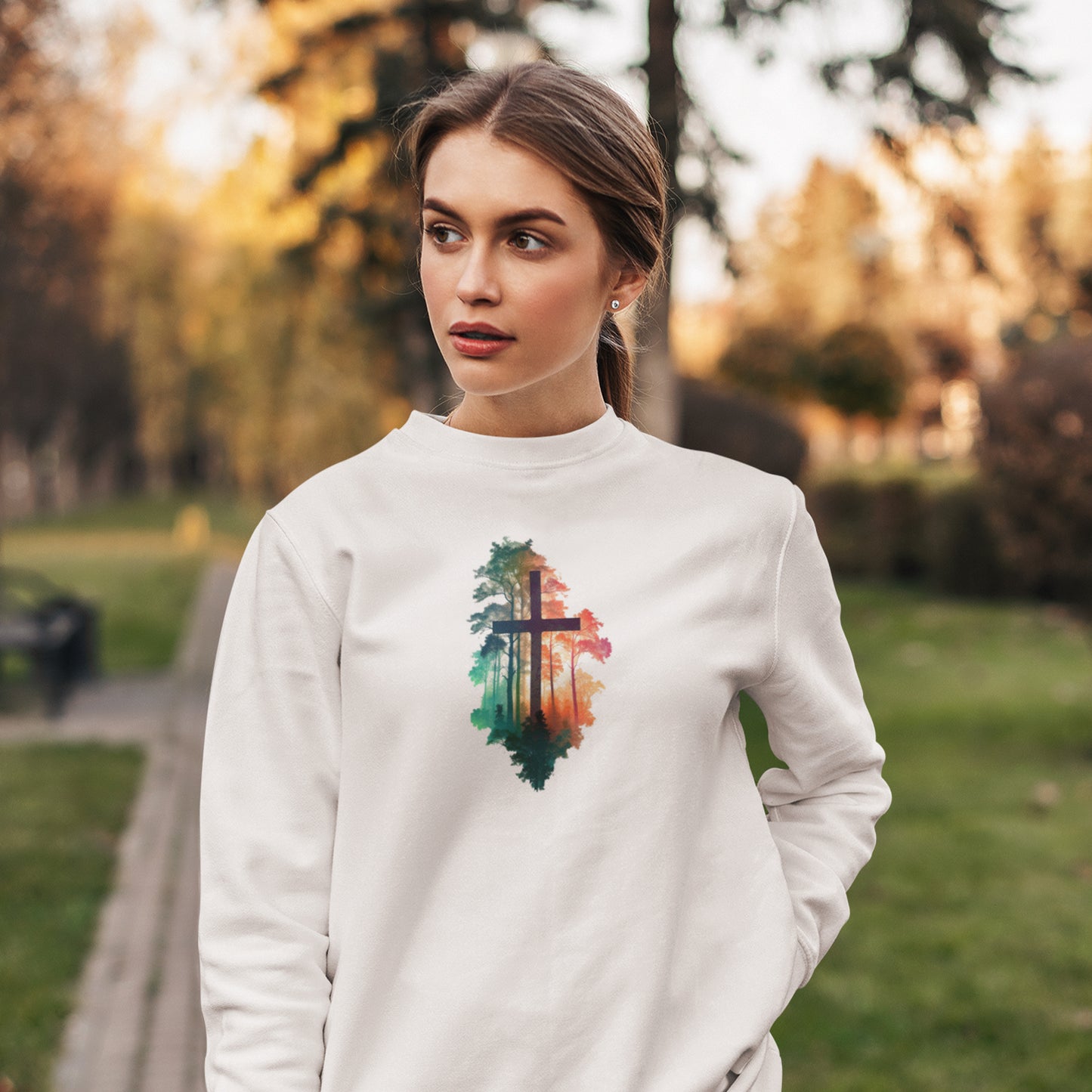Cross in the Wilderness Unisex Heavy Blend™ Crewneck Sweatshirt