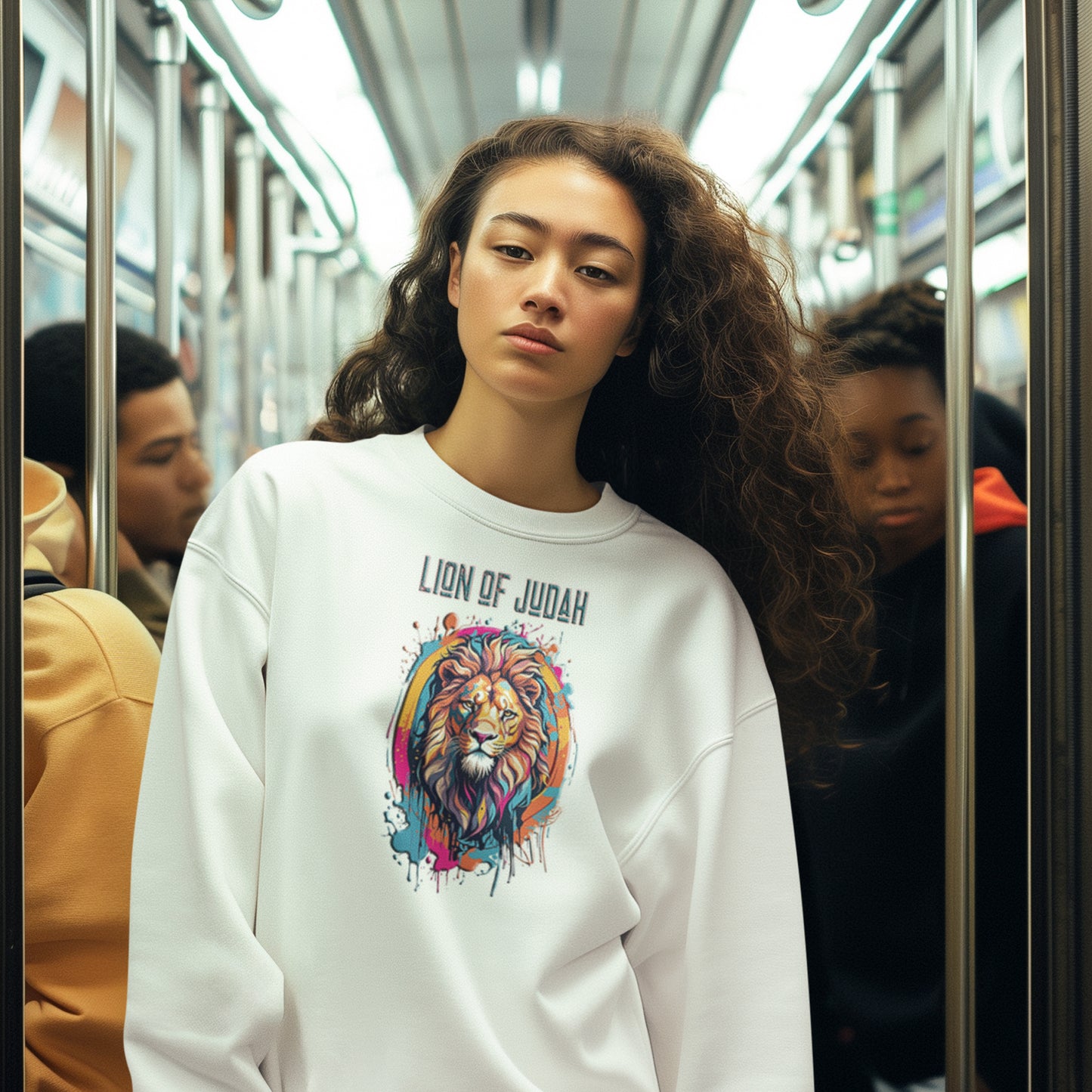 Graffiti Drip Lion of Judah  Unisex Heavy Blend™ Crewneck Sweatshirt