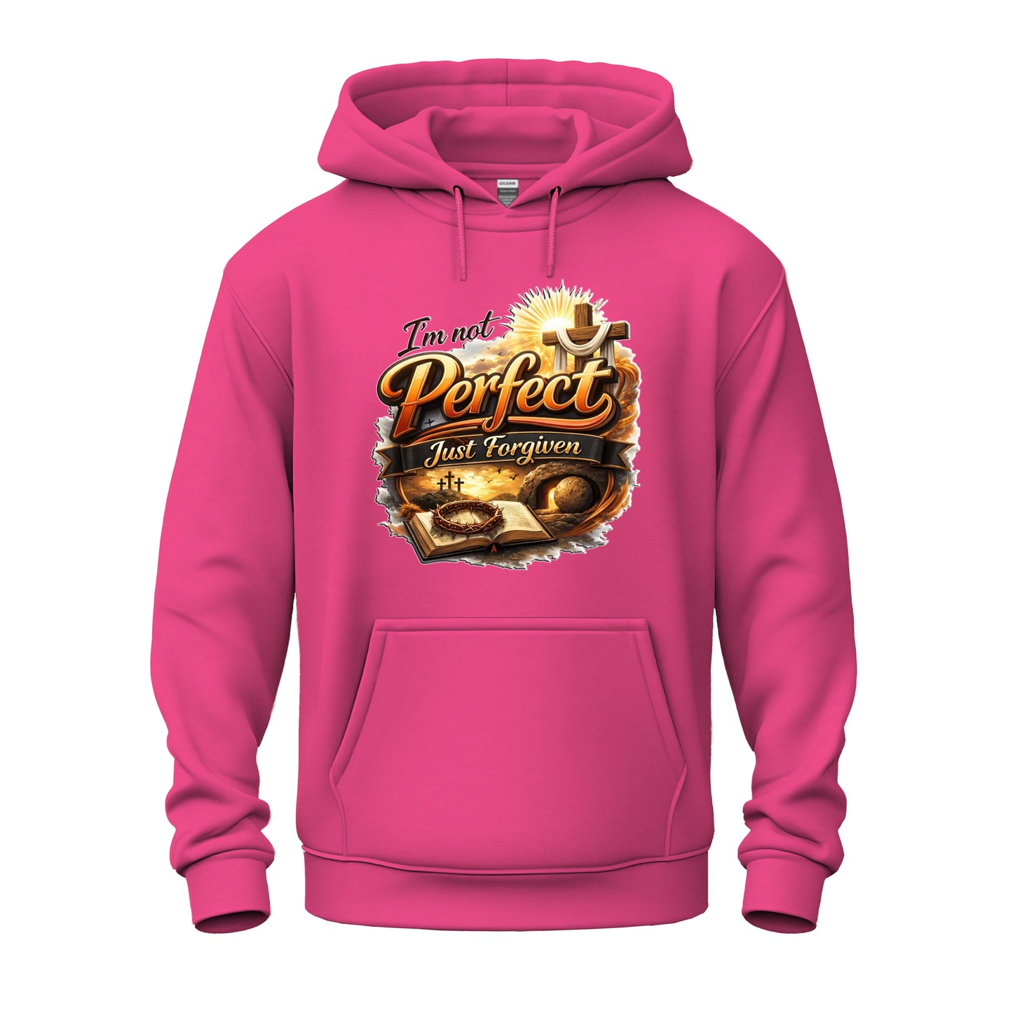 I'm Not Perfect, Just Forgiven Version 2  Christian Unisex Heavy Blend™ Hooded Sweatshirt