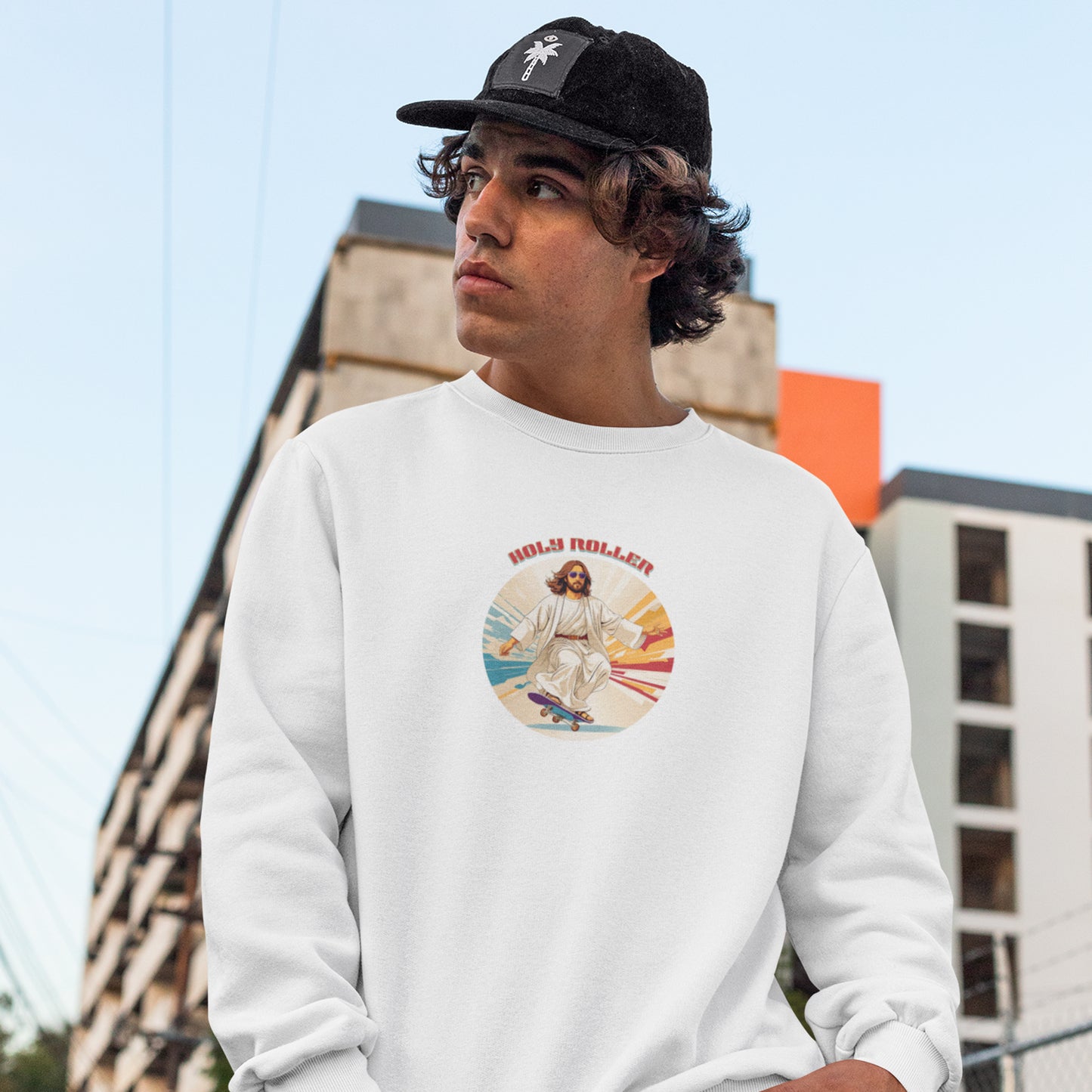 Holy Roller Jesus Unisex Heavy Blend™ Crewneck Sweatshirt