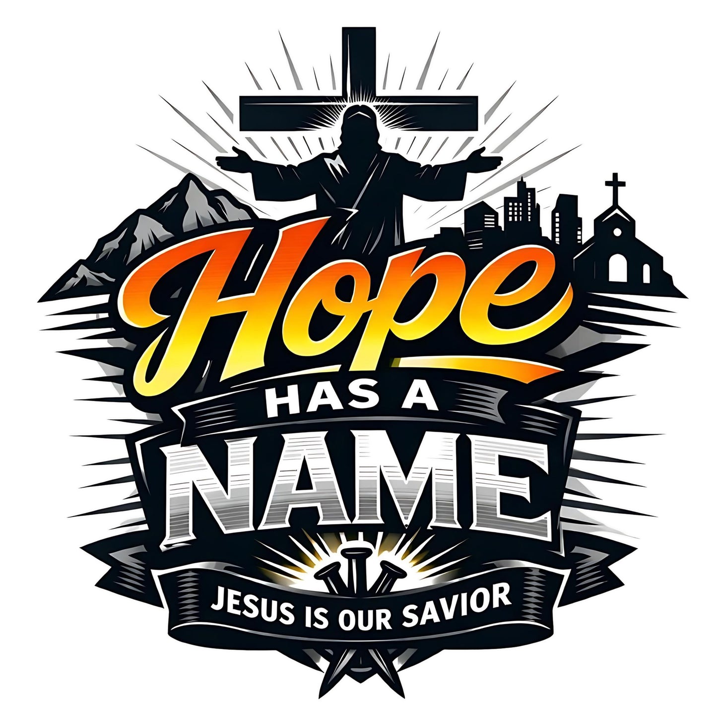 Hope Has A Name Christian Unisex Heavy Blend™ Hooded Sweatshirt