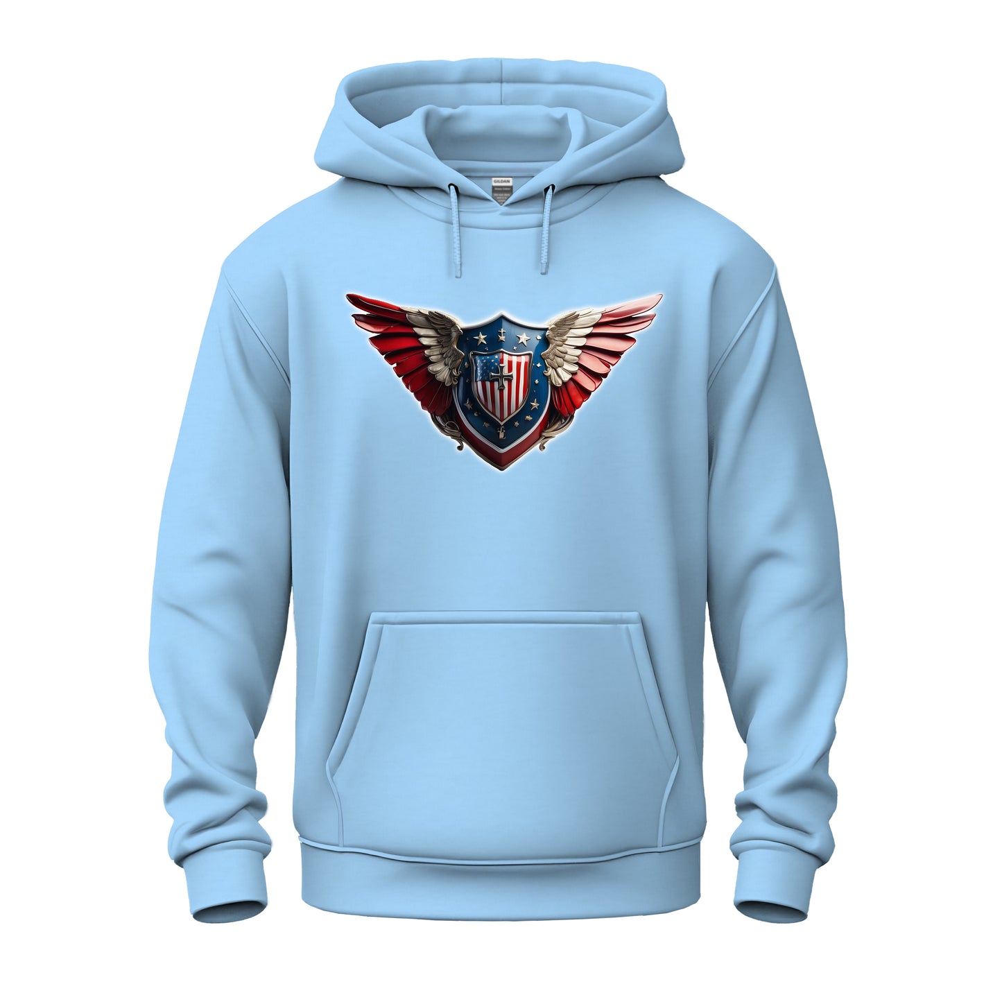 3D Winged Shield Unisex Heavy Blend™ Hooded Sweatshirt
