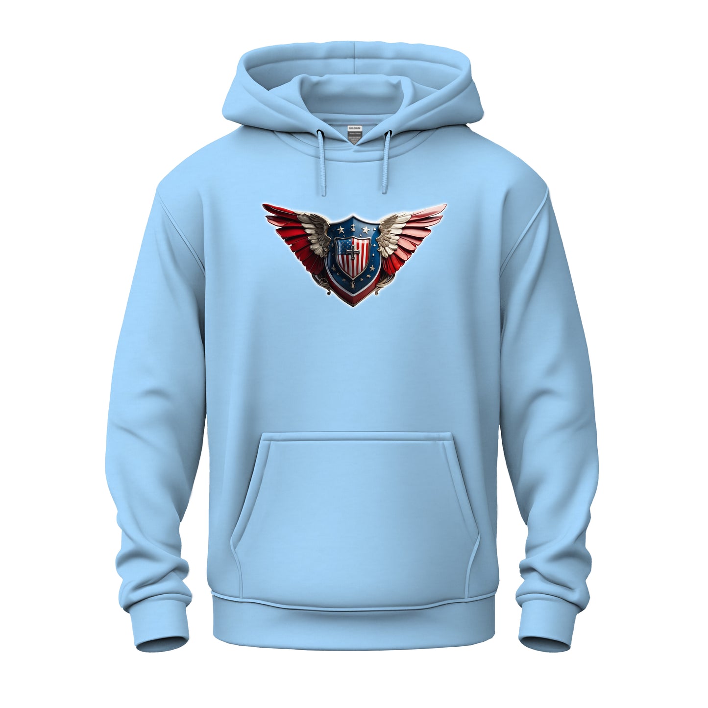 3D Winged Shield Unisex Heavy Blend™ Hooded Sweatshirt