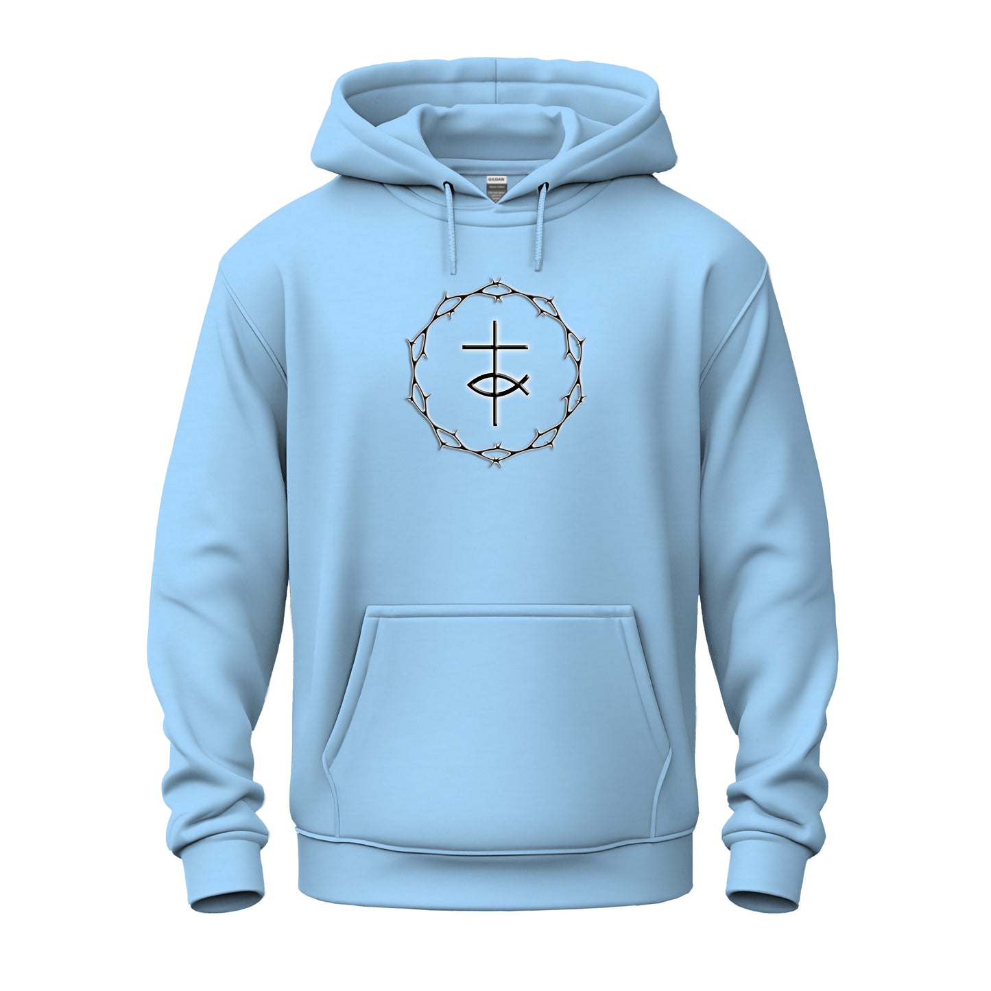 Circle of Thorn with Cross & Fish logo Unisex Heavy Blend™ Hooded Sweatshirt