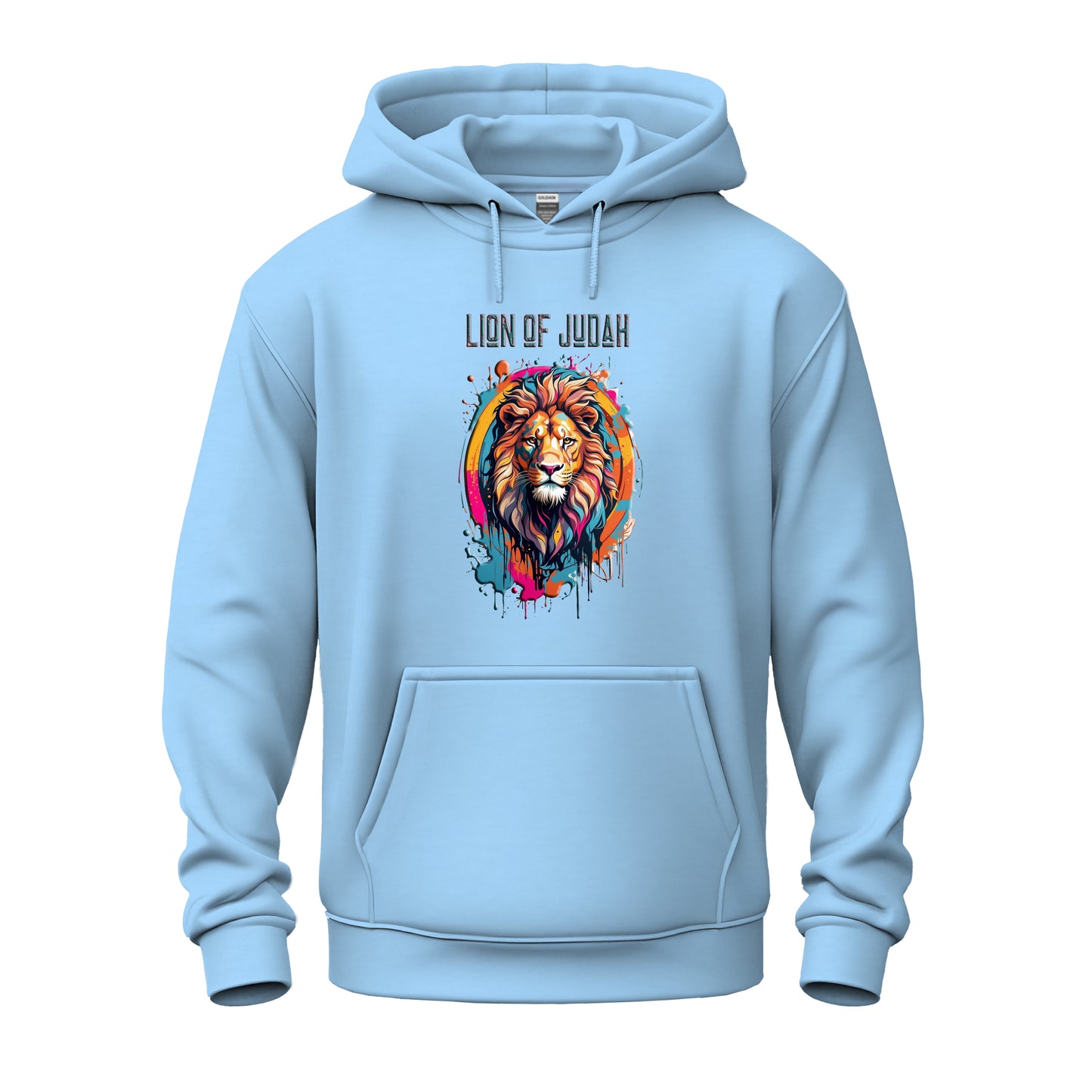 Graffiti Drip Lion Of Judah Logo Unisex Heavy Blend™ Hooded Sweatshirt