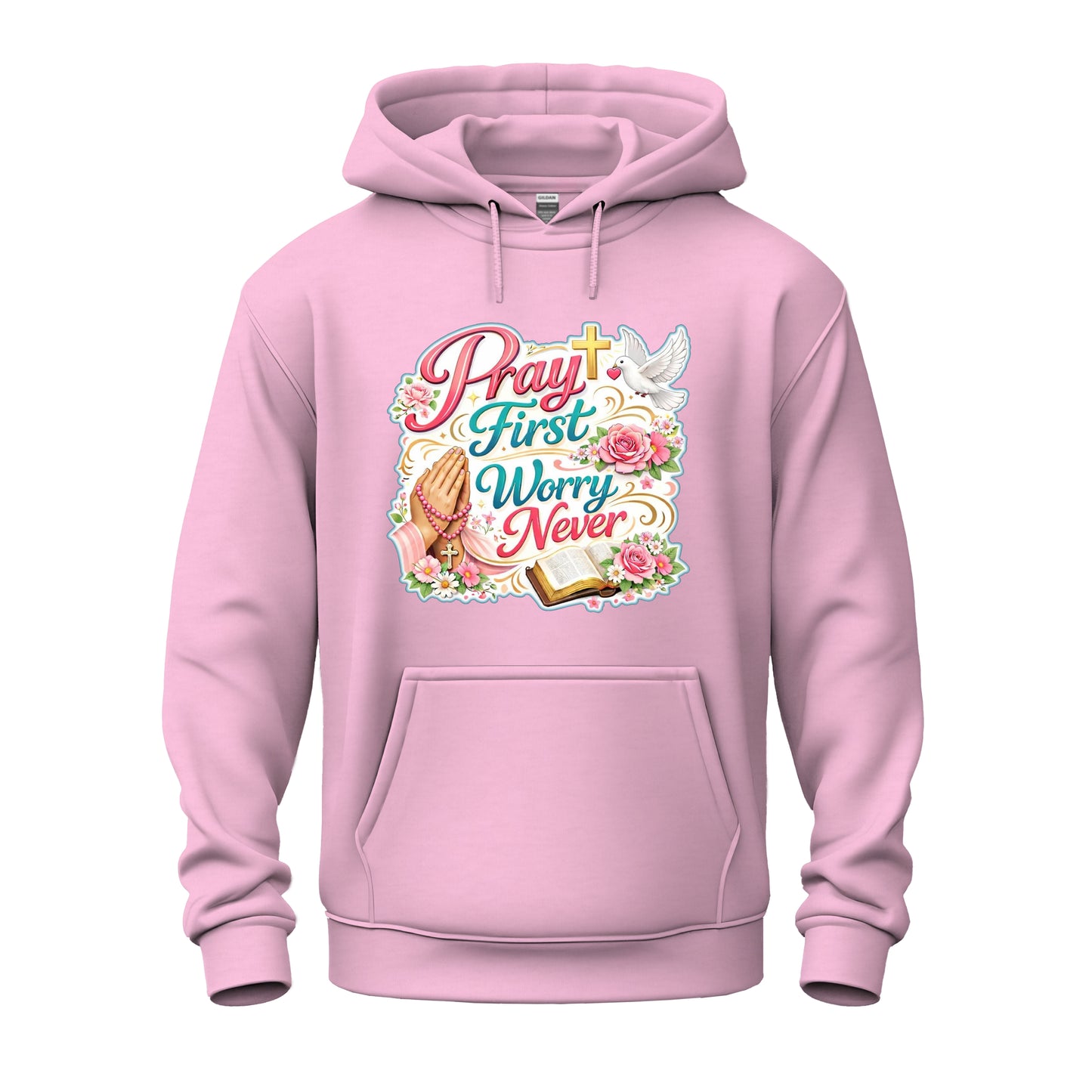 Pray First, Worry Never Unisex Heavy Blend™ Hooded Sweatshirt