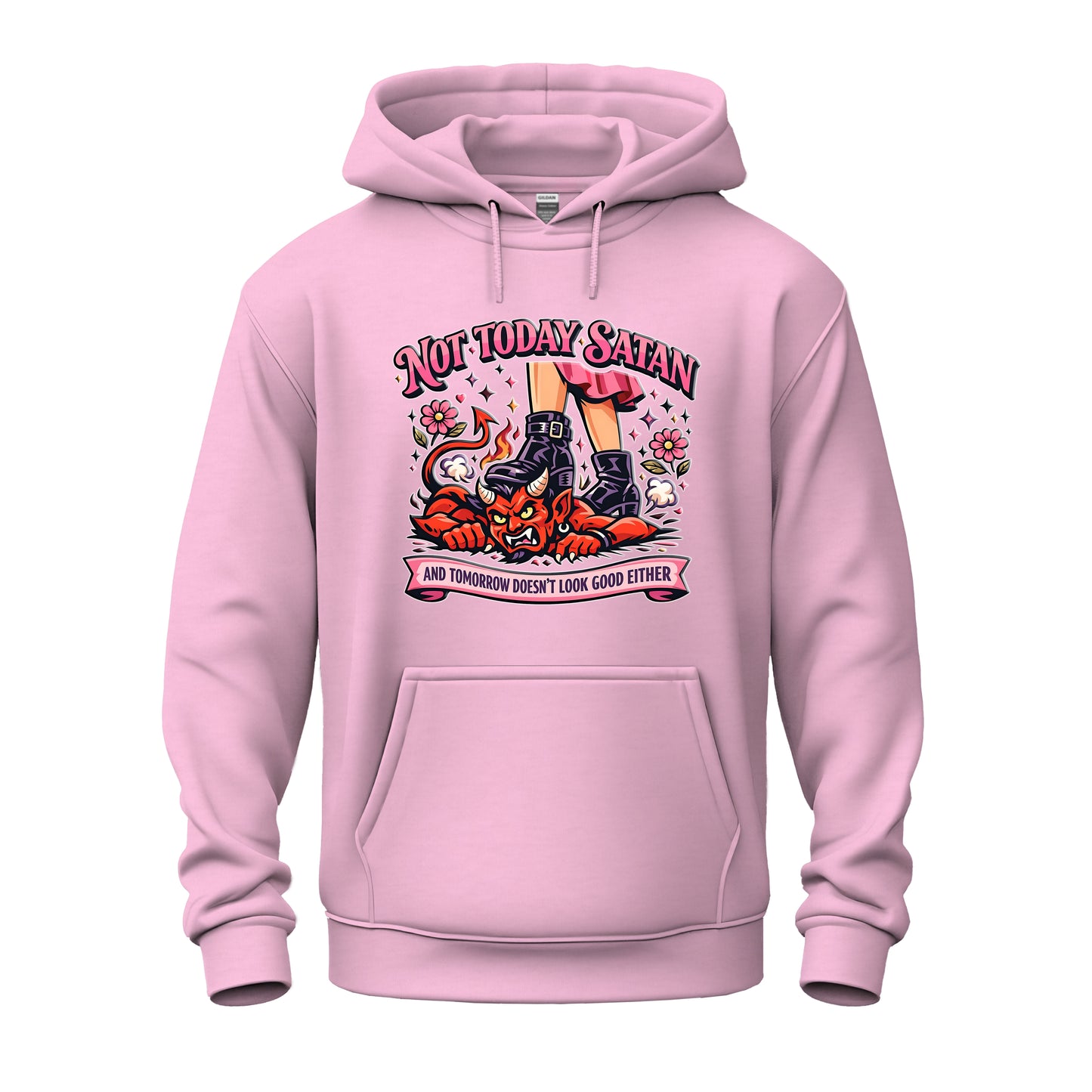 Strong & Empowered Not Today Satan Unisex Heavy Blend™ Hooded Sweatshirt
