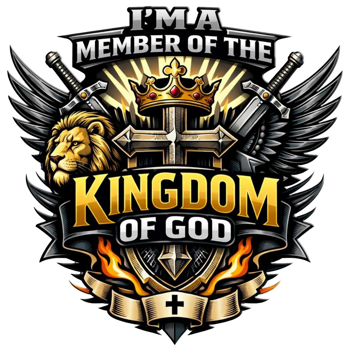 Bold & Warrior-Driven Member of the Kingdom of God Unisex Heavy Blend™ Crewneck Sweatshirt