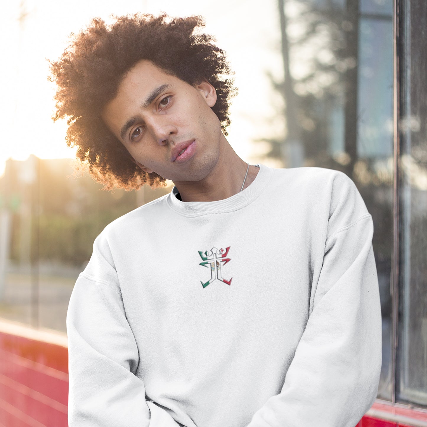 Jesus Christ is King of Mexico Unisex Heavy Blend™ Crewneck Sweatshirt