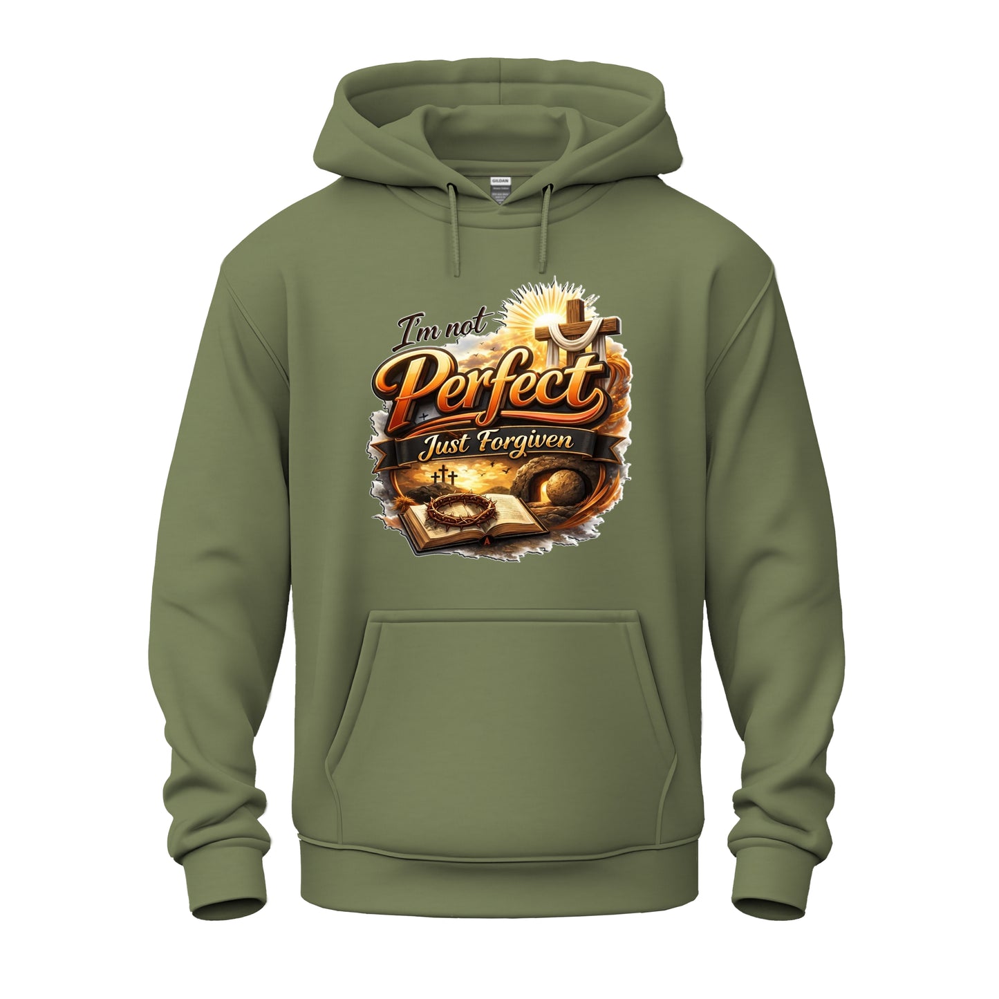 I'm Not Perfect, Just Forgiven Version 2  Christian Unisex Heavy Blend™ Hooded Sweatshirt