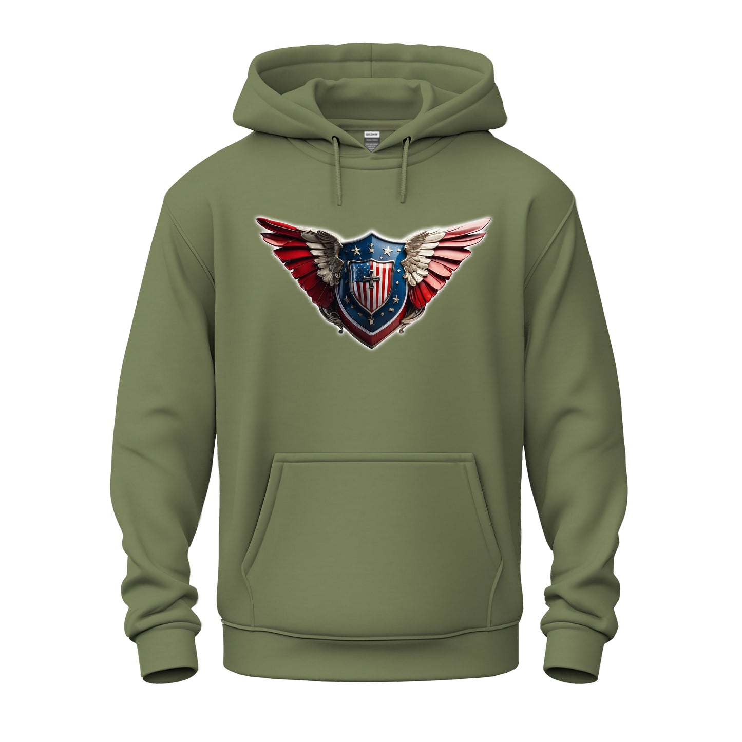 3D Winged Shield Unisex Heavy Blend™ Hooded Sweatshirt