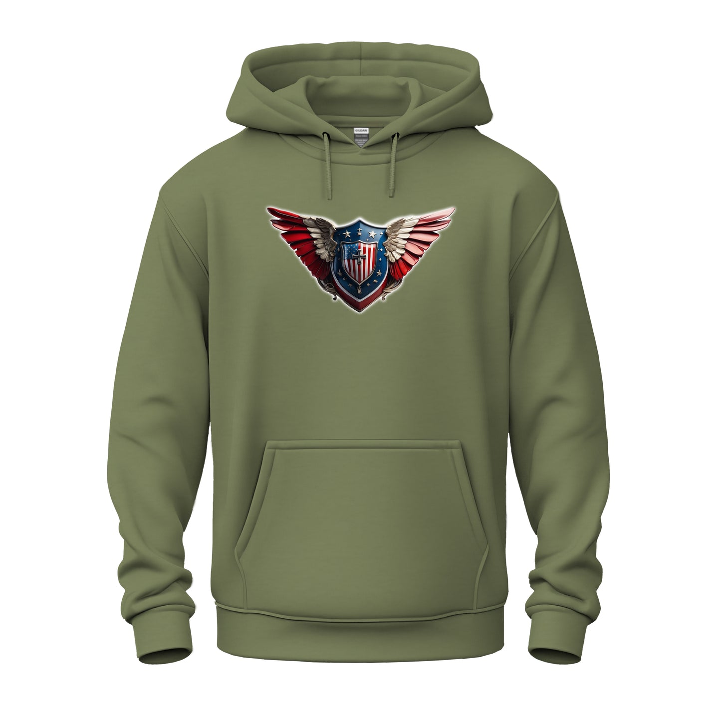 3D Winged Shield Unisex Heavy Blend™ Hooded Sweatshirt