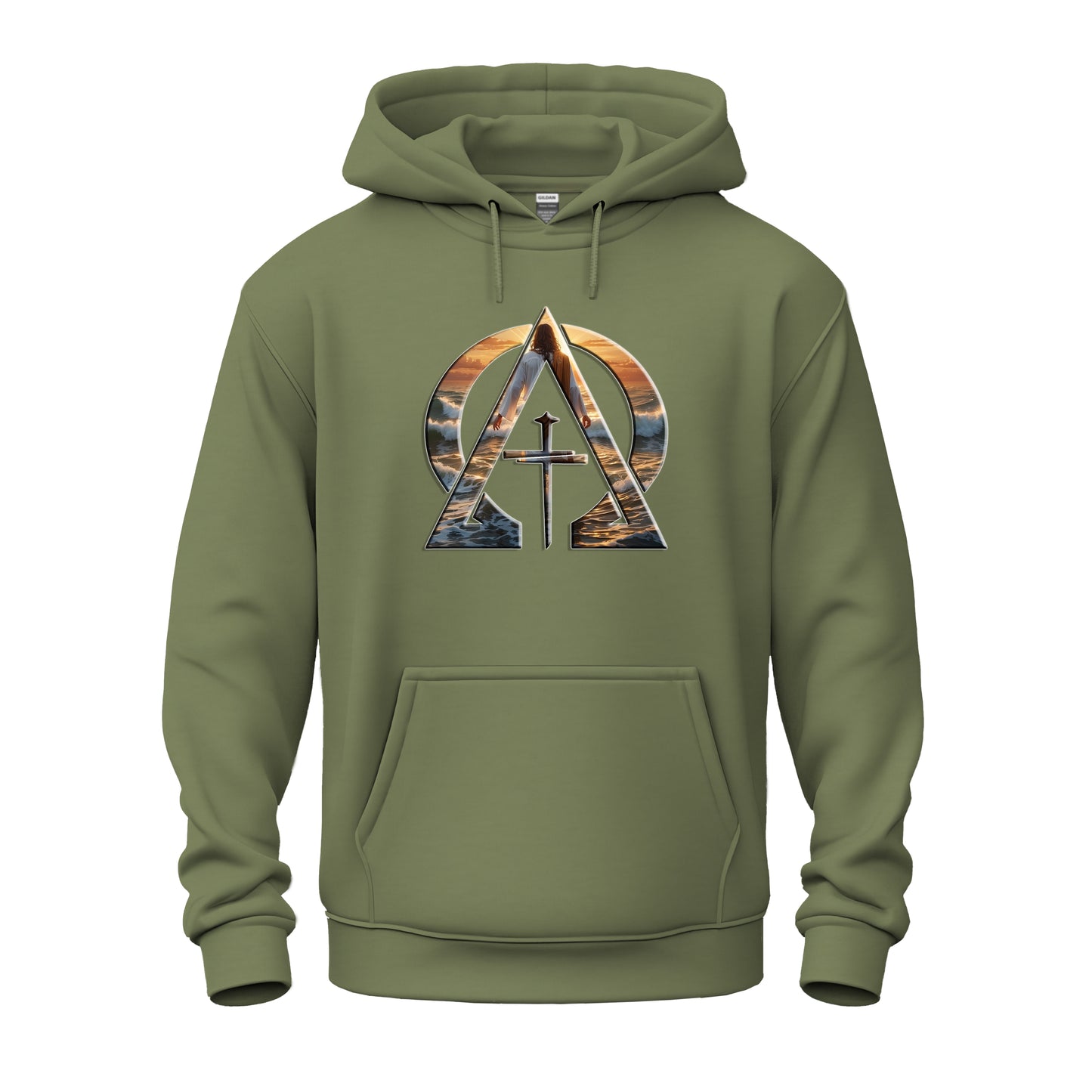 Alpha & Omega Divine Walking on Water Unisex Heavy Blend™ Hooded Sweatshirt