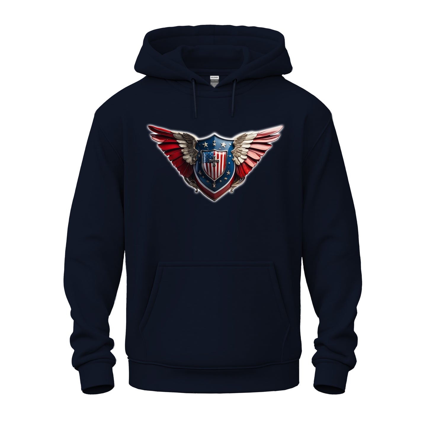 3D Winged Shield Unisex Heavy Blend™ Hooded Sweatshirt