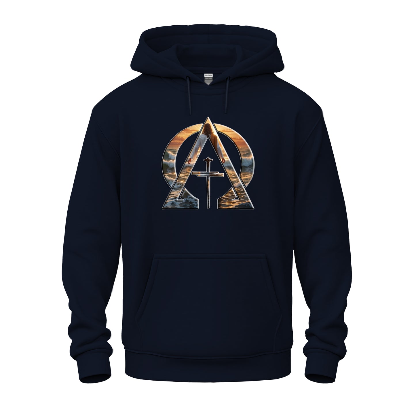 Alpha & Omega Divine Walking on Water Unisex Heavy Blend™ Hooded Sweatshirt