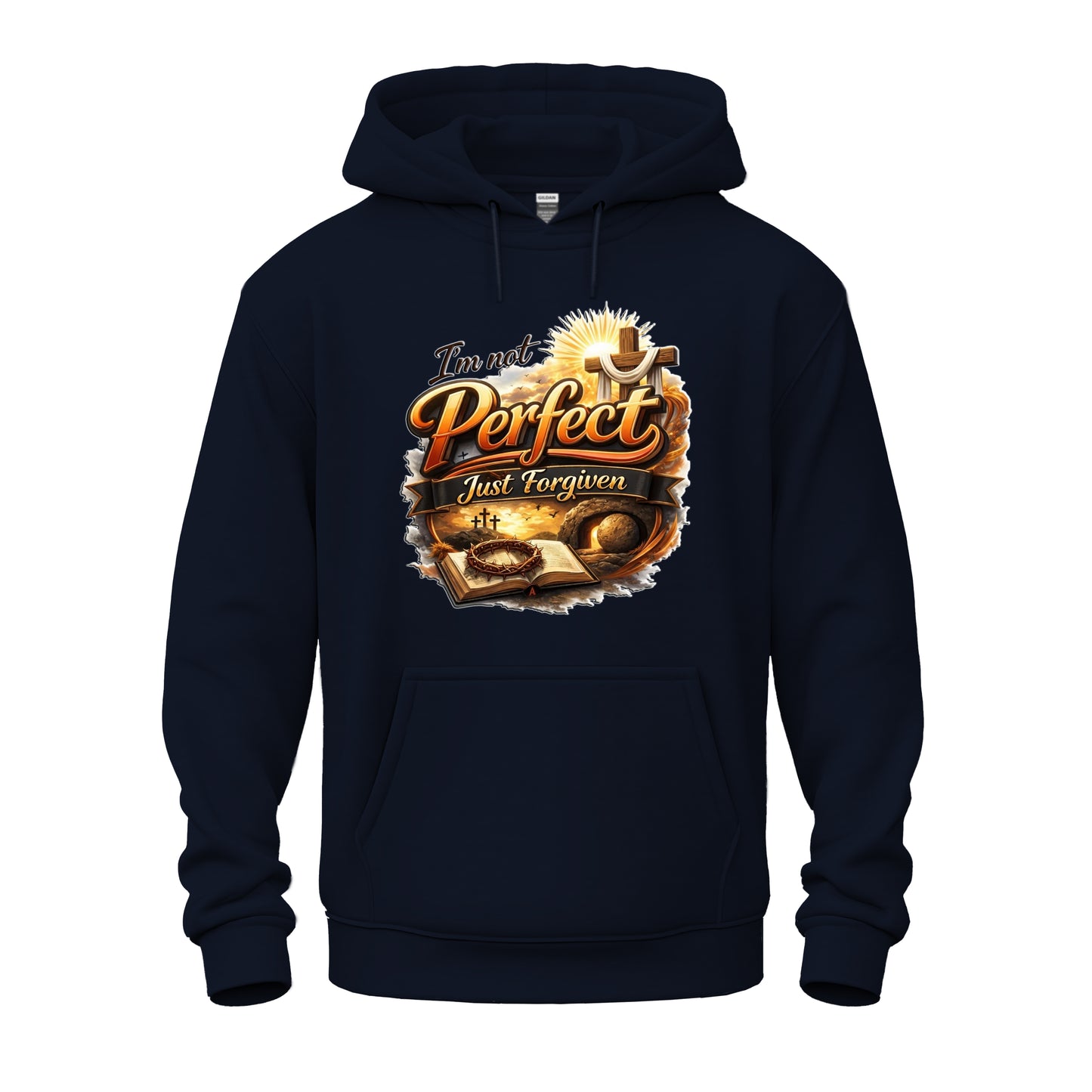 I'm Not Perfect, Just Forgiven Version 2  Christian Unisex Heavy Blend™ Hooded Sweatshirt
