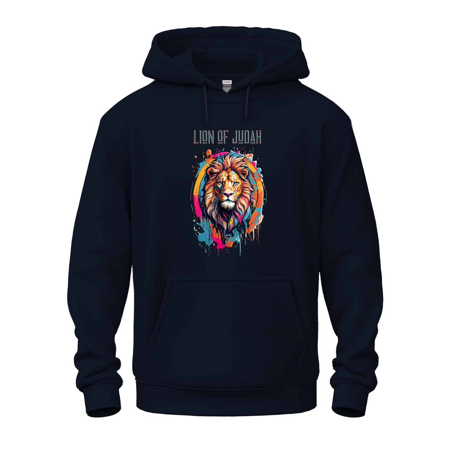 Graffiti Drip Lion Of Judah Logo Unisex Heavy Blend™ Hooded Sweatshirt