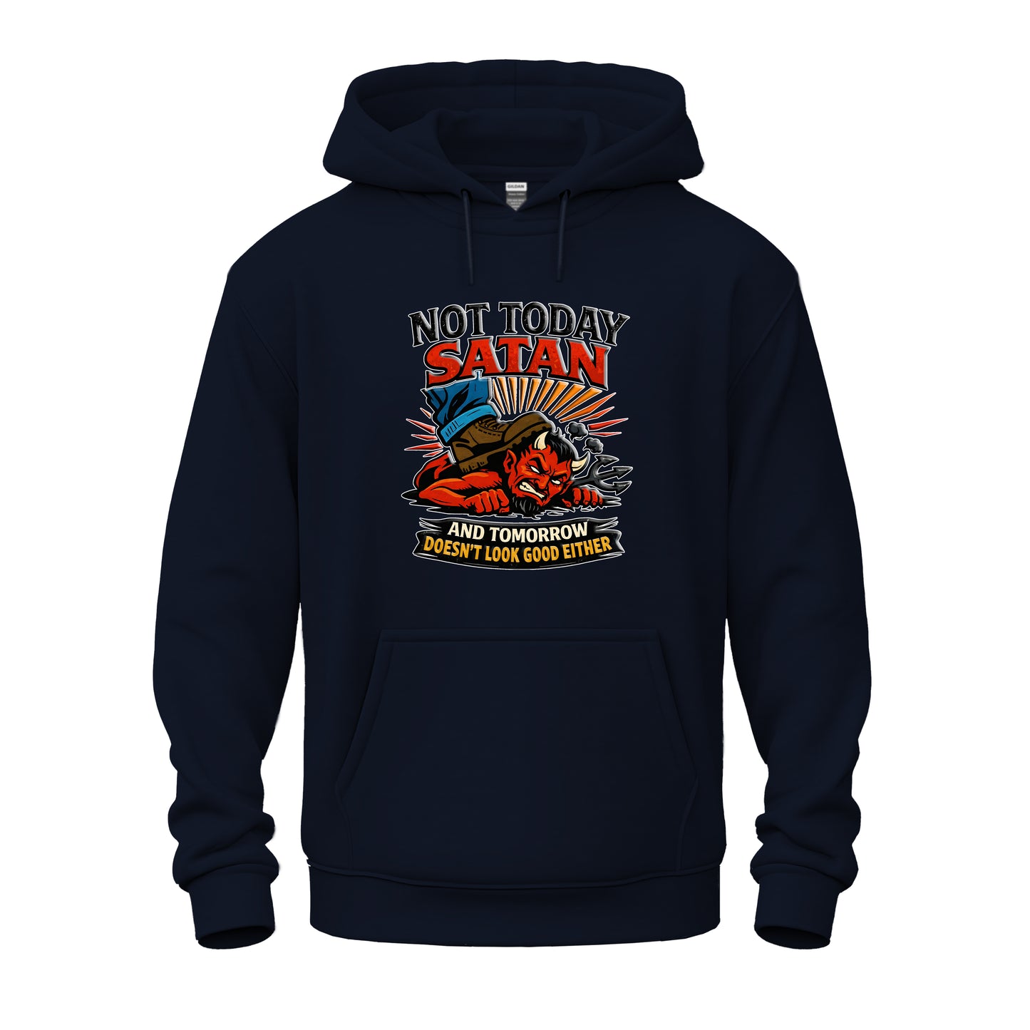 Bold & Victorious Not Today Satan Unisex Heavy Blend™ Hooded Sweatshirt