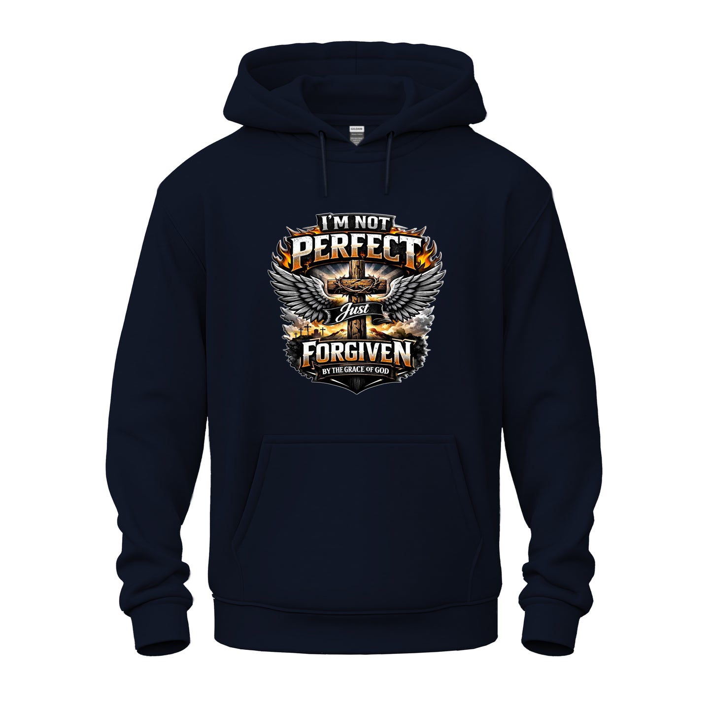 I'm Not Perfect, Just Forgiven Christian Unisex Heavy Blend™ Hooded Sweatshirt