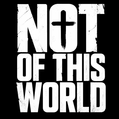 Not Of This World White Text Christian Sweatshirt