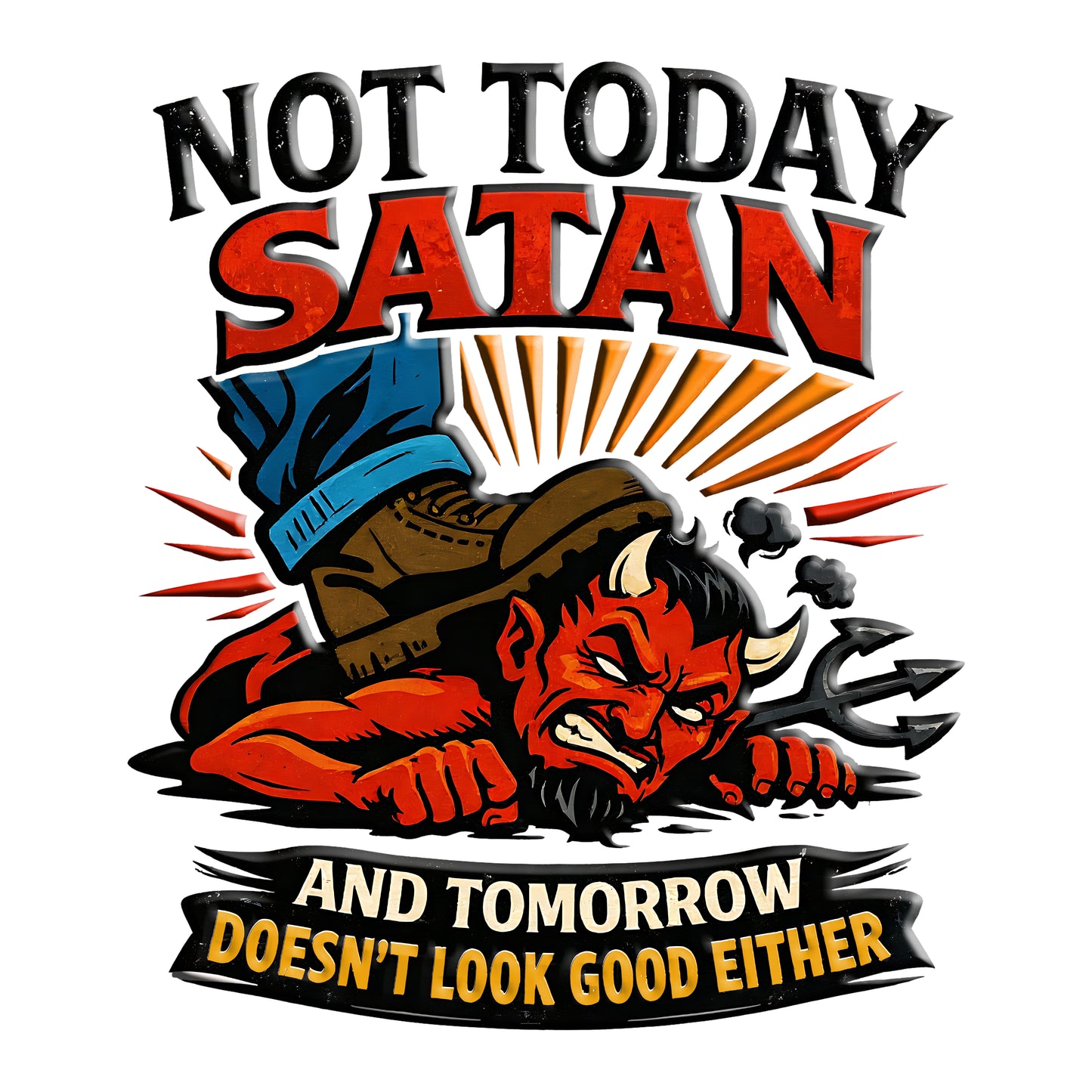 Bold & Victorious Not Today Satan Unisex Heavy Blend™ Hooded Sweatshirt