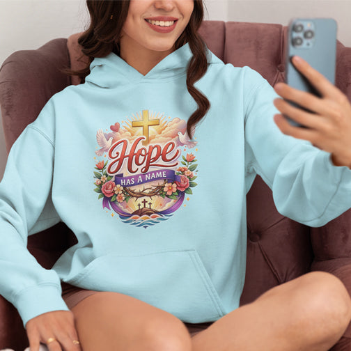 Hope Has A Name Nature Edition Christian Unisex Heavy Blend™ Hooded Sweatshirt