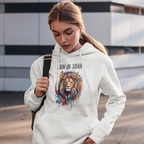 Graffiti Drip Lion Of Judah Logo Unisex Heavy Blend™ Hooded Sweatshirt