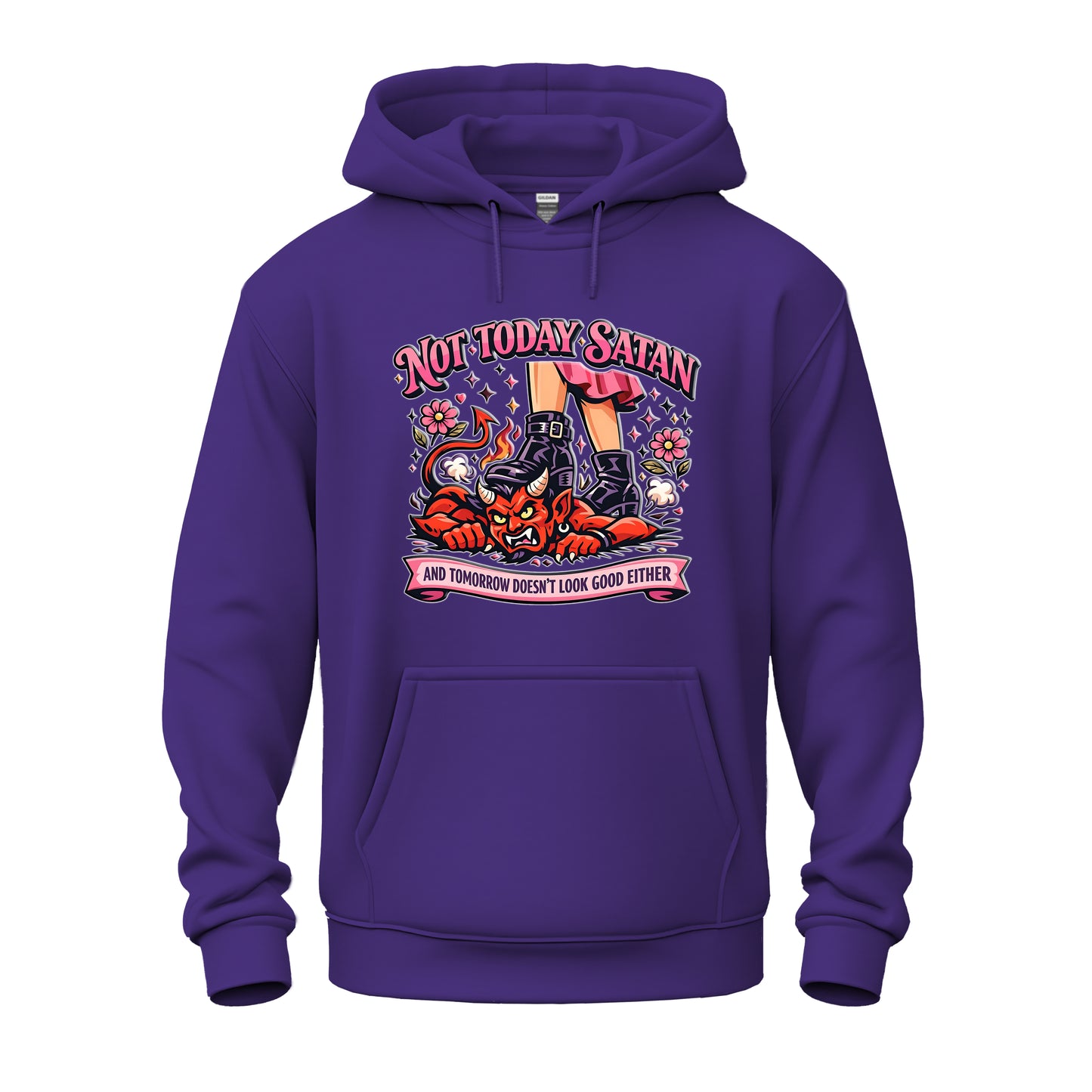 Strong & Empowered Not Today Satan Unisex Heavy Blend™ Hooded Sweatshirt