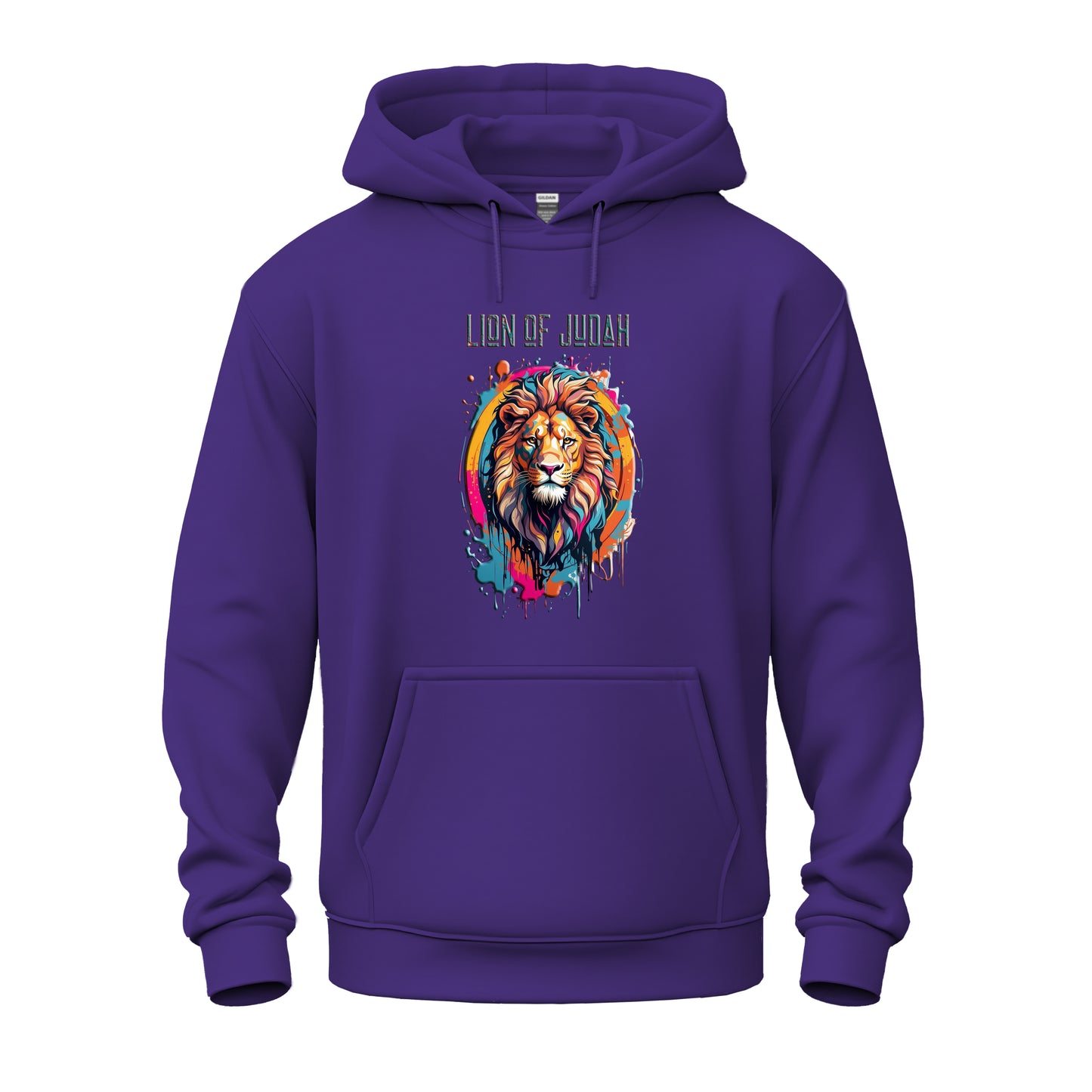 Graffiti Drip Lion Of Judah Logo Unisex Heavy Blend™ Hooded Sweatshirt
