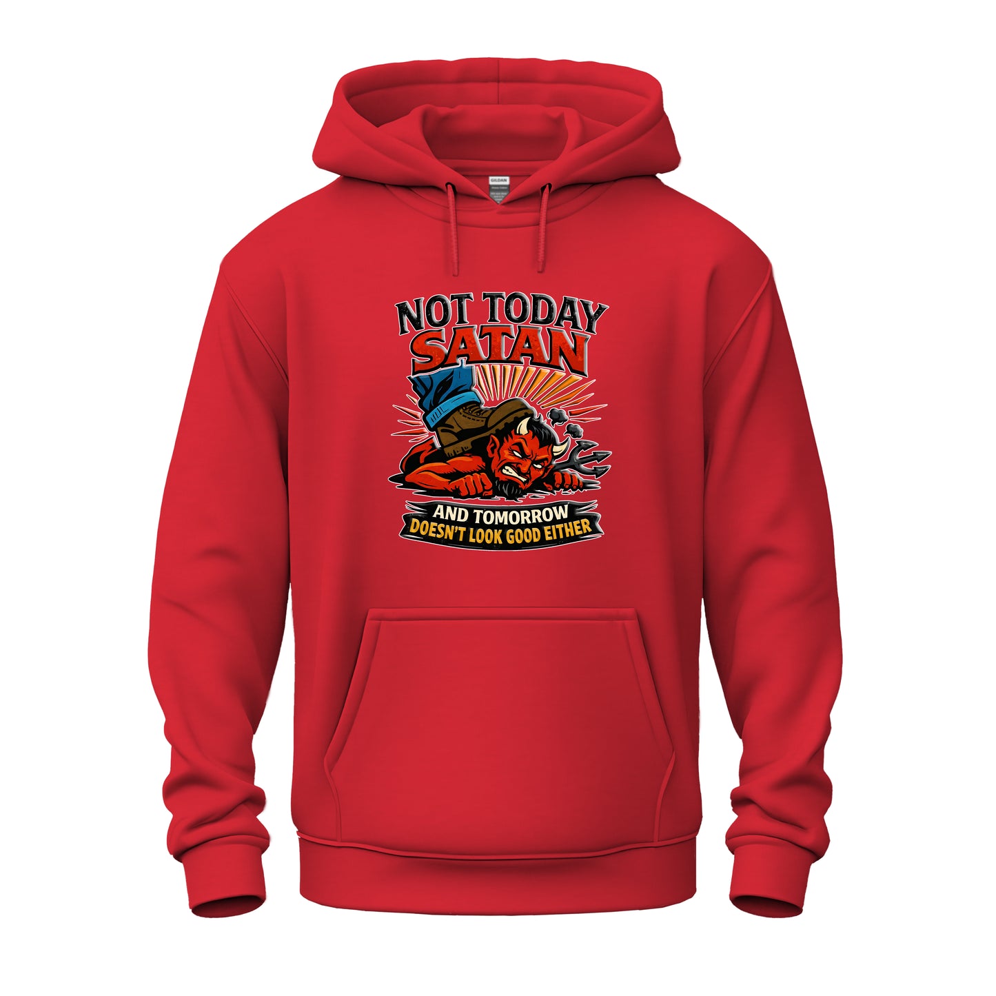 Bold & Victorious Not Today Satan Unisex Heavy Blend™ Hooded Sweatshirt