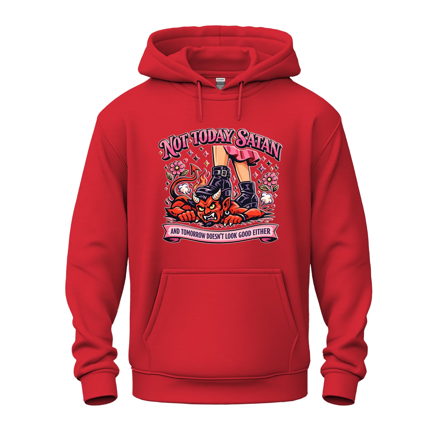 Strong & Empowered Not Today Satan Unisex Heavy Blend™ Hooded Sweatshirt