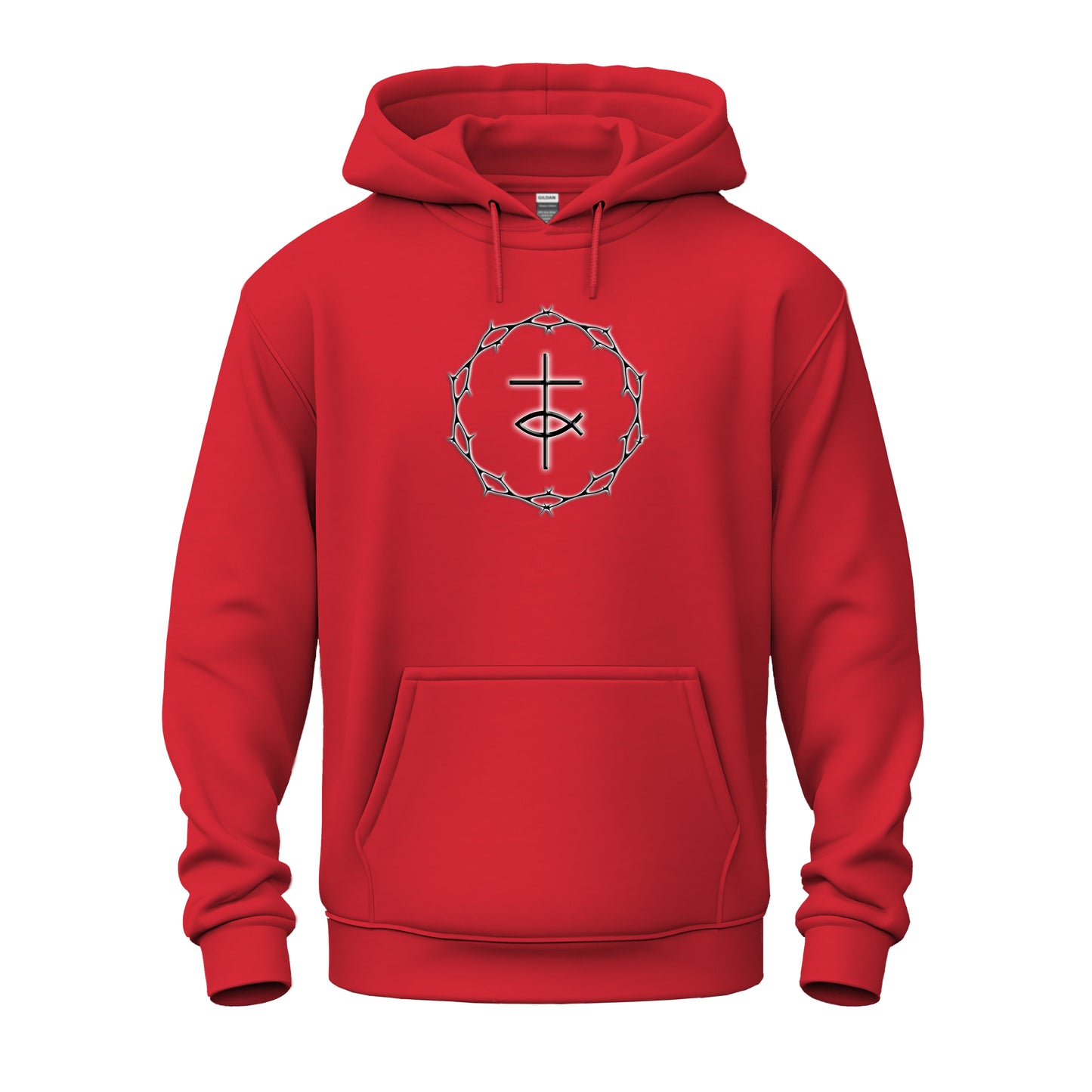 Circle of Thorn with Cross & Fish logo Unisex Heavy Blend™ Hooded Sweatshirt