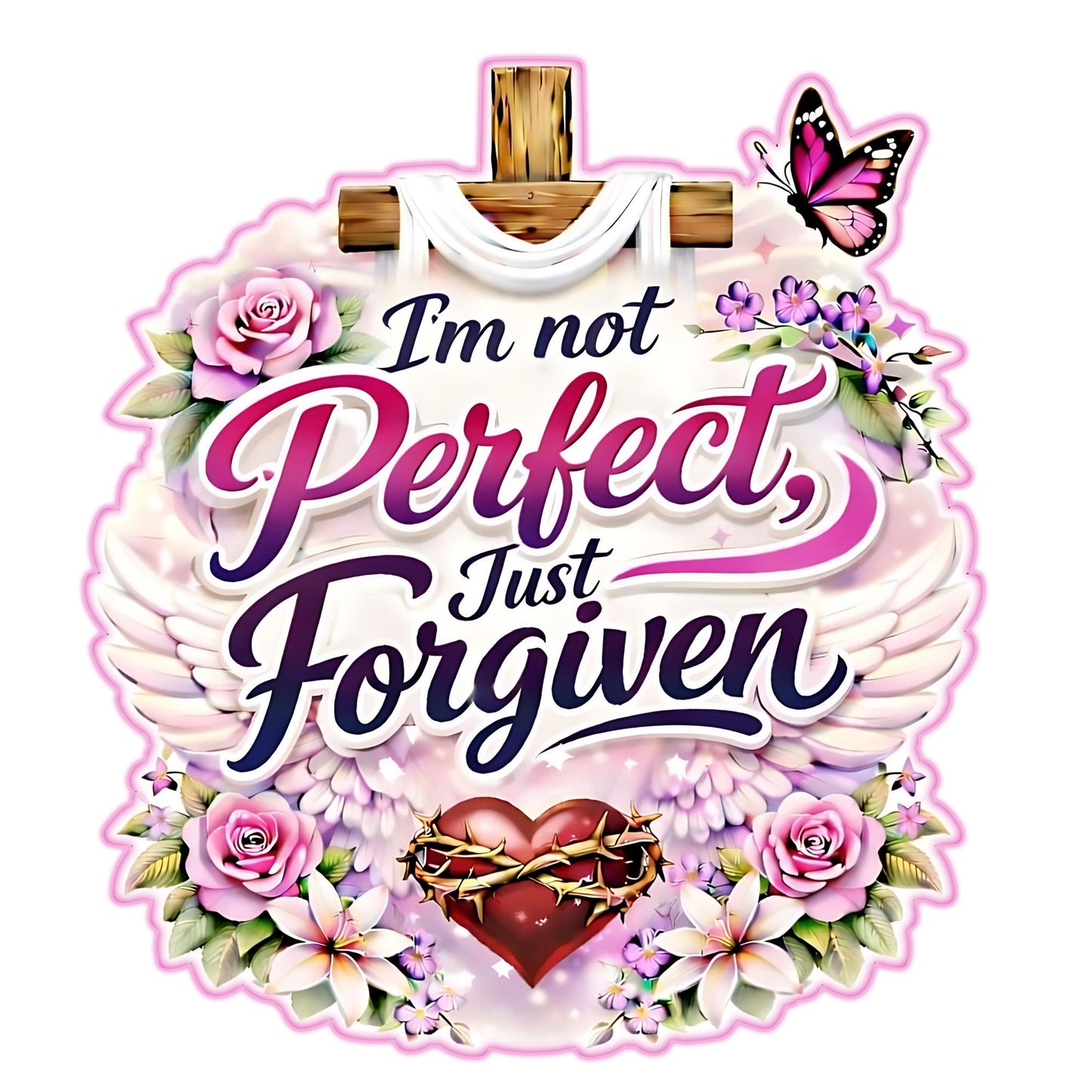 I'm Not Perfect, Just Forviven Nature Edition Unisex Heavy Blend™ Crewneck Sweatshirt