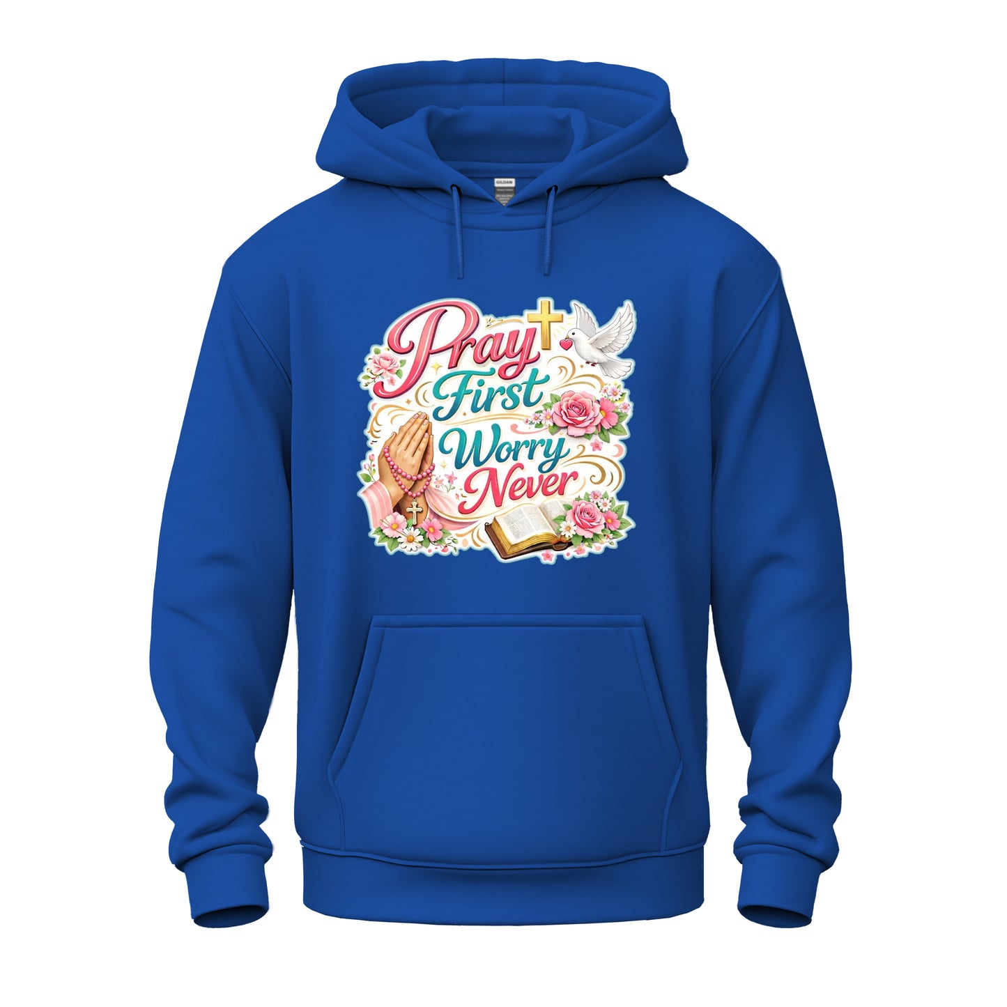 Pray First, Worry Never Unisex Heavy Blend™ Hooded Sweatshirt