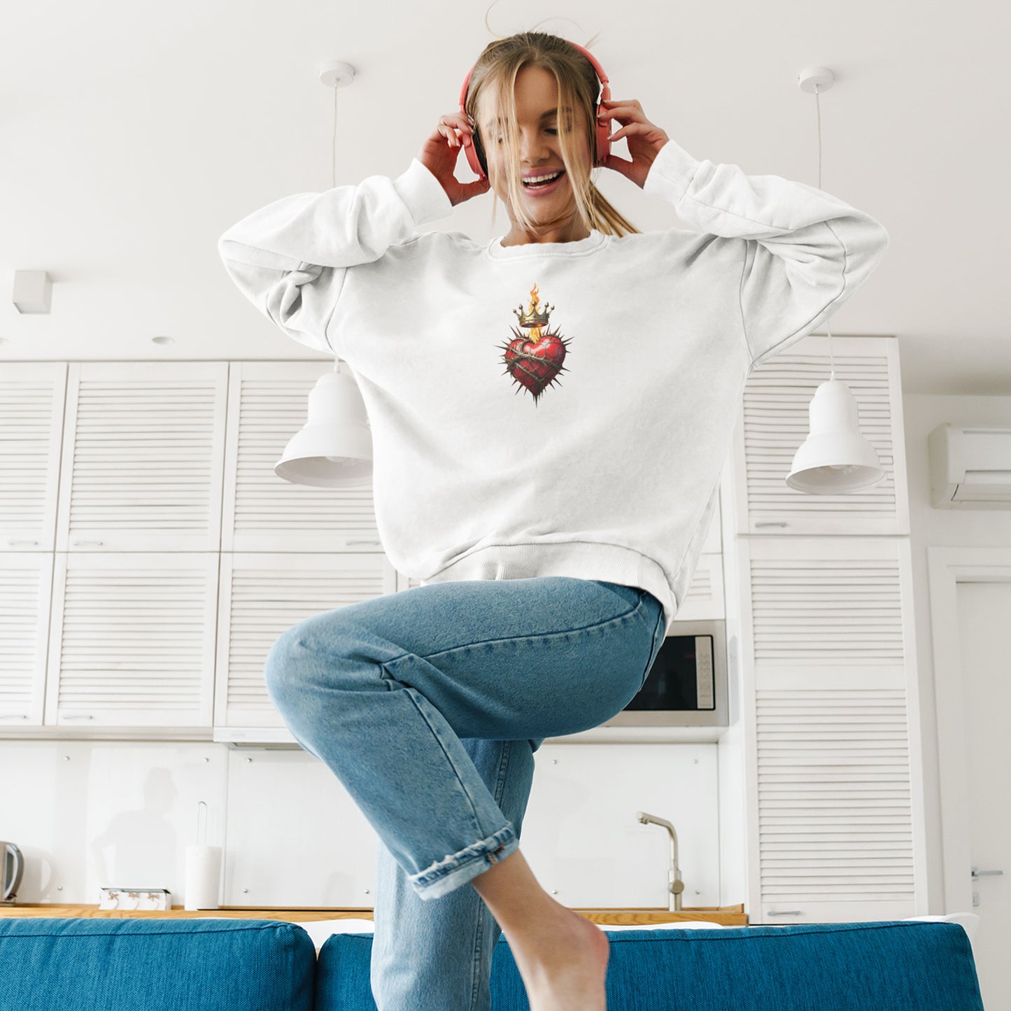 Sacred Heart  of Jesus Unisex Heavy Blend™ Crewneck Sweatshirt