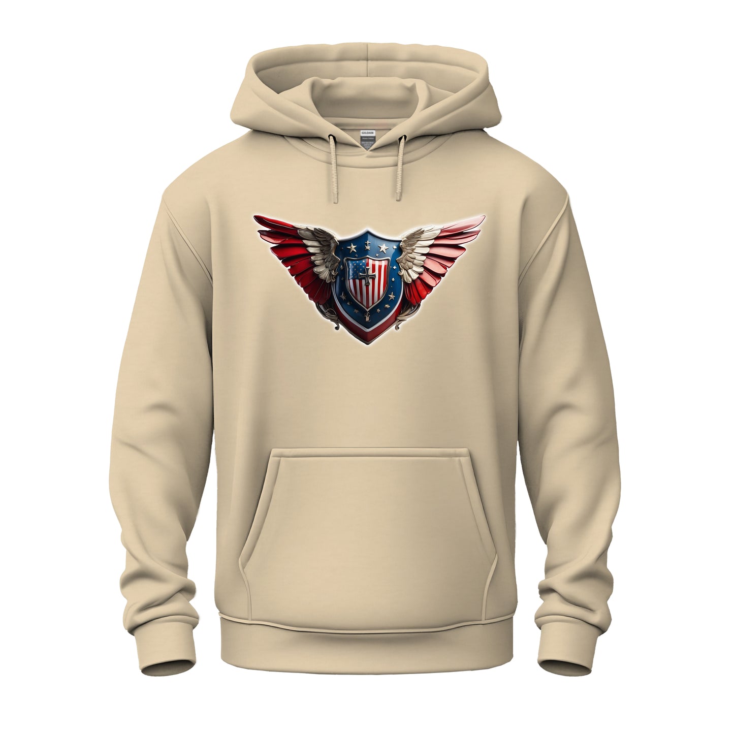 3D Winged Shield Unisex Heavy Blend™ Hooded Sweatshirt