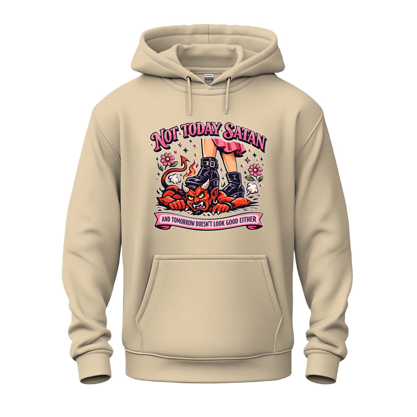 Strong & Empowered Not Today Satan Unisex Heavy Blend™ Hooded Sweatshirt
