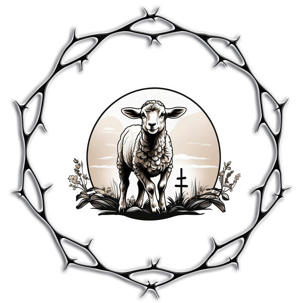 Circle of Thorns & Sacrificial Lamb Unisex  Short Sleeve Tee